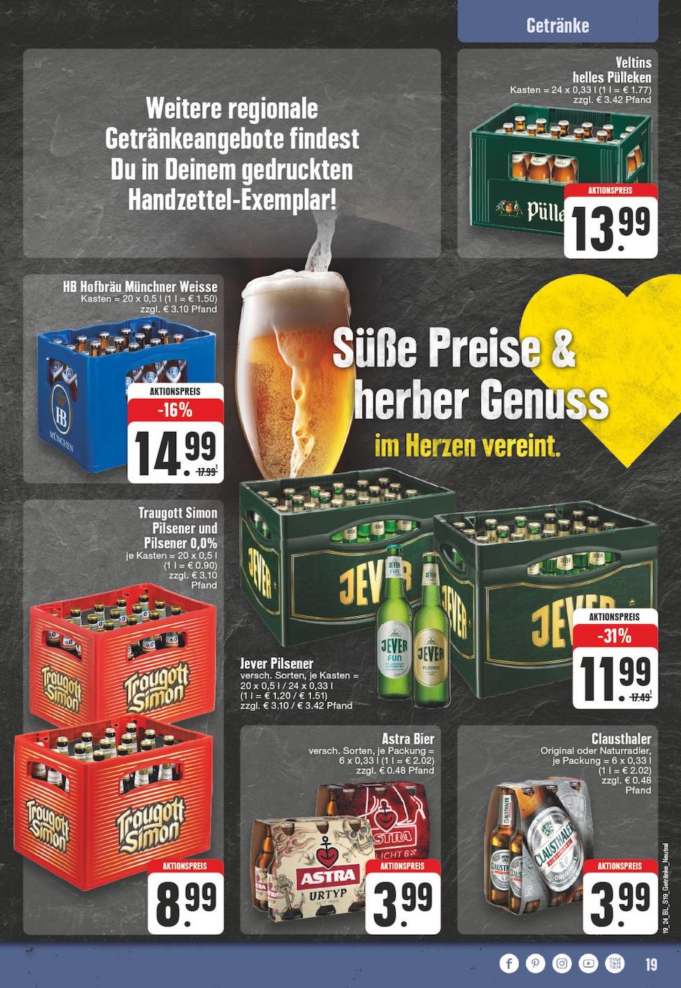 Edeka Prospekt ab Montag - Nordrhein - Westfalen Seite 19