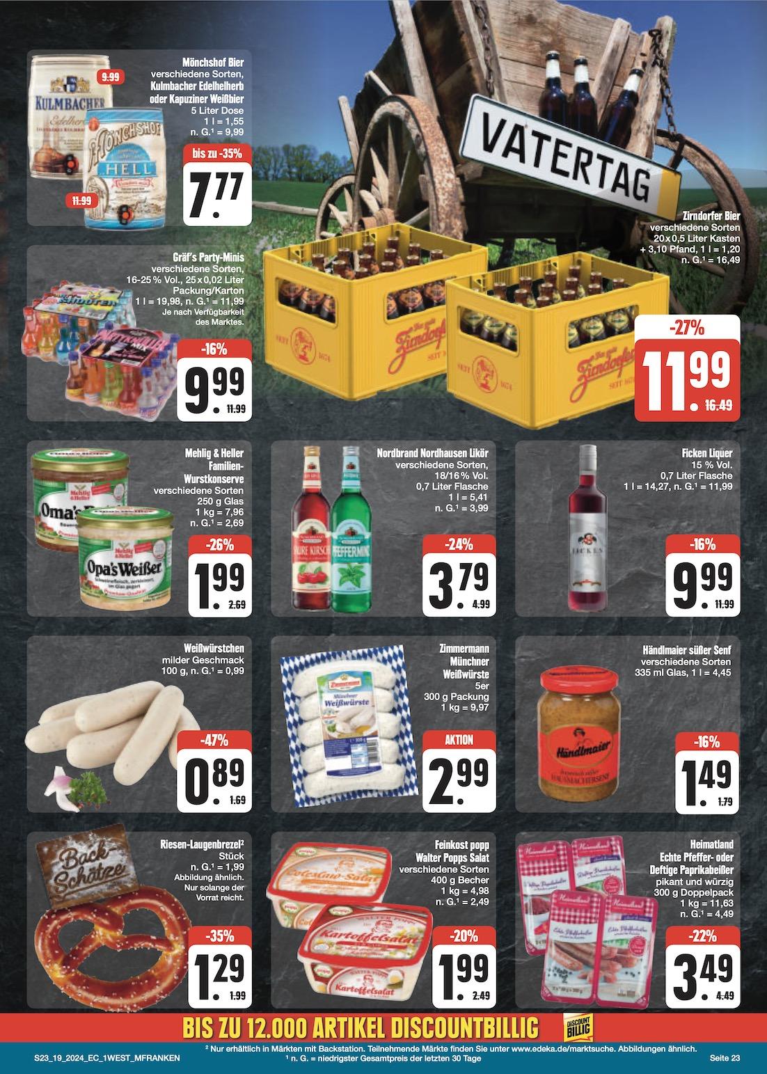 Edeka Prospekt ab Montag - Bayern Nord Seite 23
