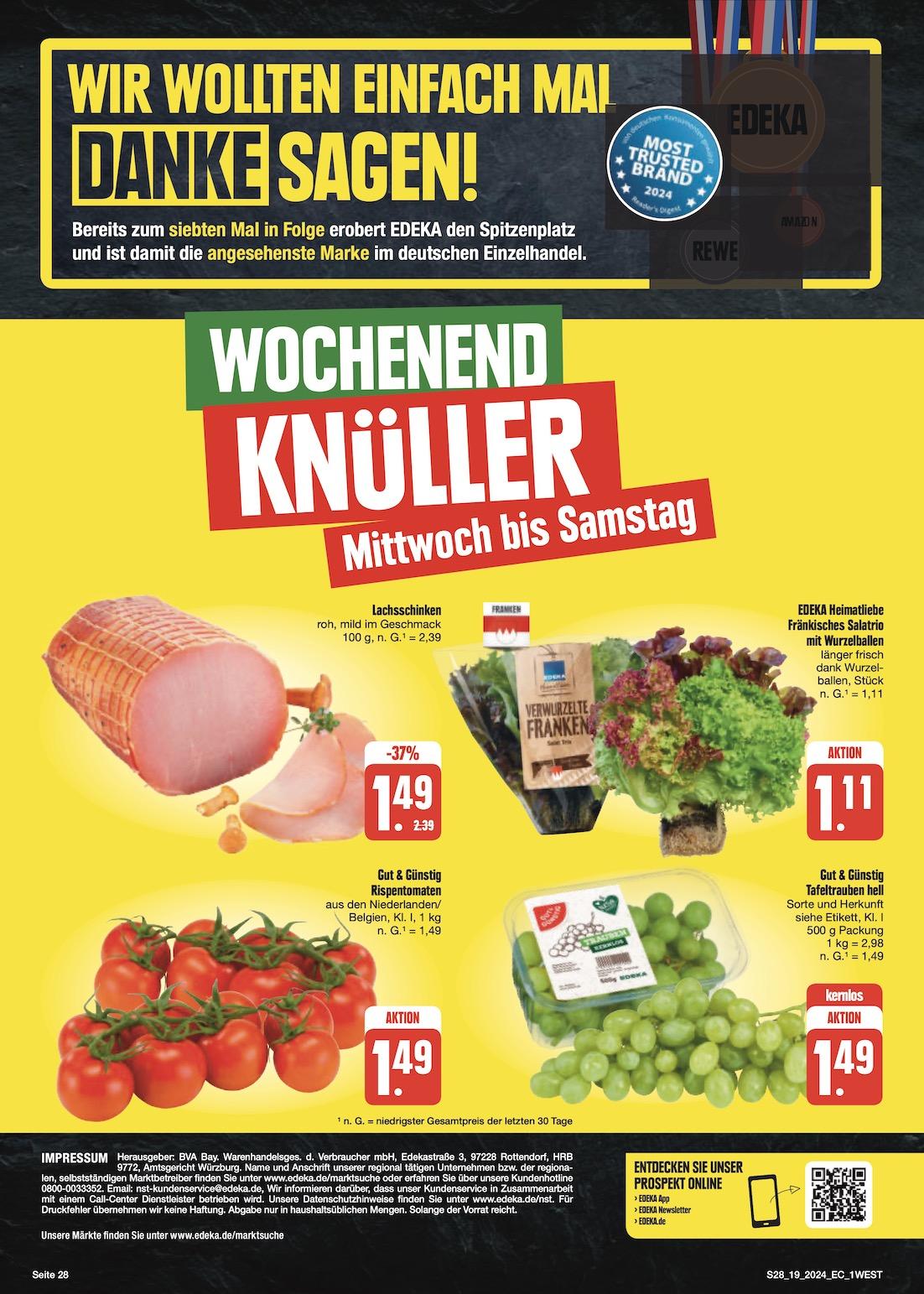 Edeka Prospekt ab Montag - Bayern Nord Seite 28