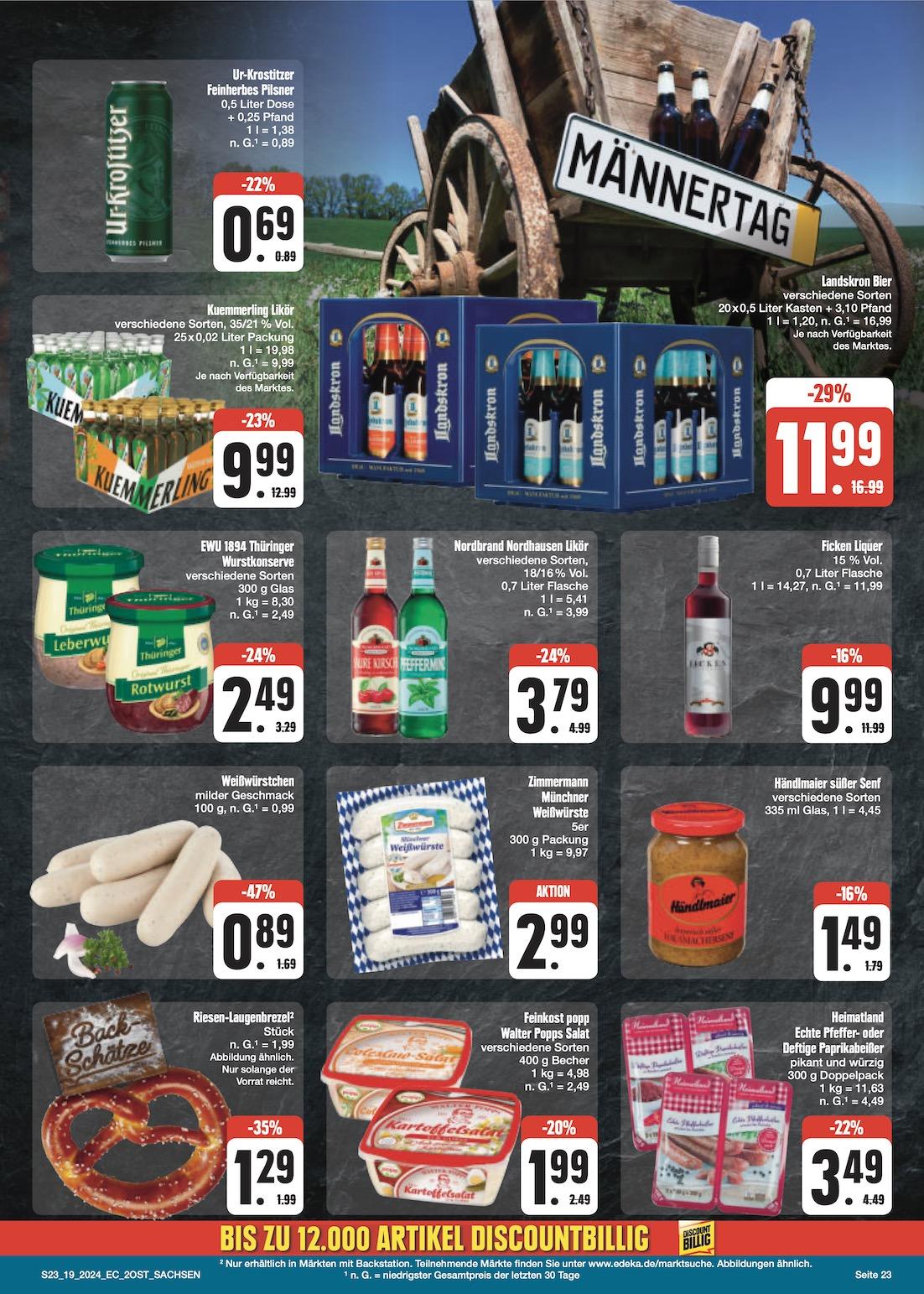 Edeka Prospekt ab Montag - Sachsen Seite 23