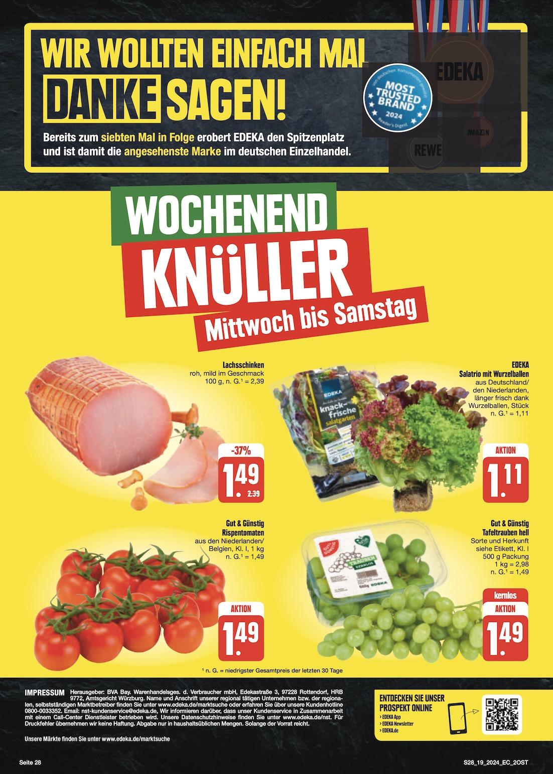Edeka Prospekt ab Montag - Sachsen Seite 28