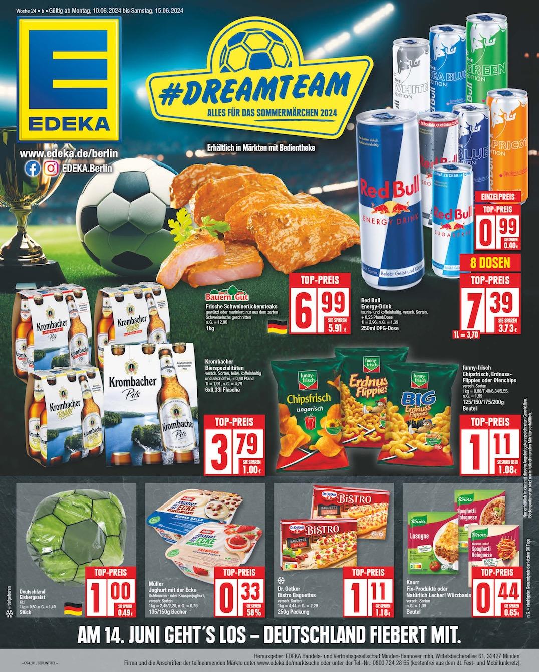 Edeka Prospekt ab Montag - Berlin Seite 1