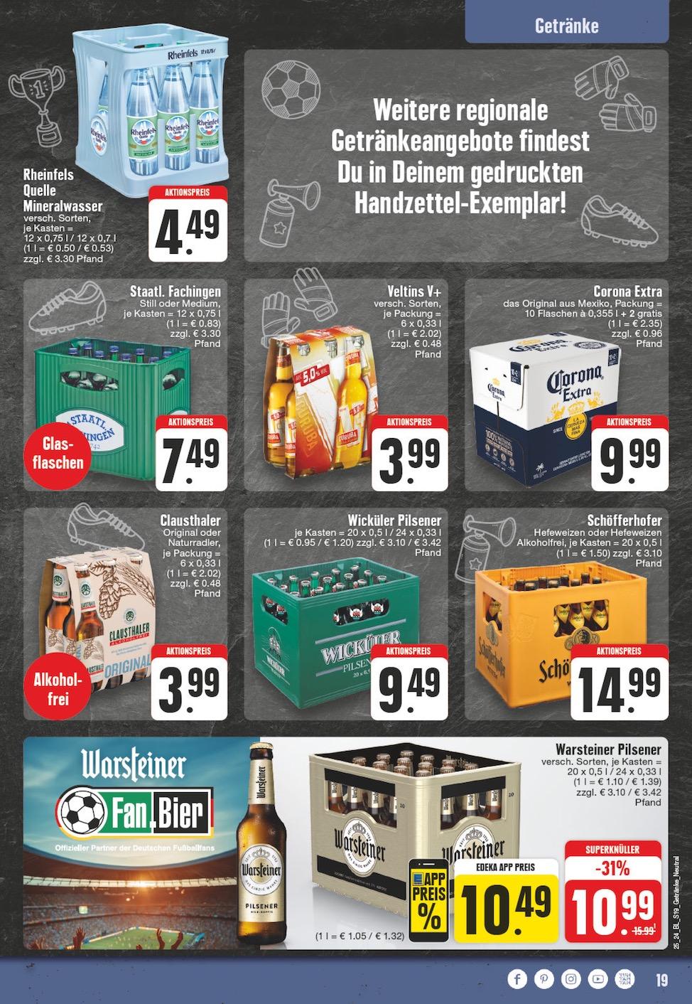 Edeka Prospekt ab Montag - Nordrhein - Westfalen Seite 19