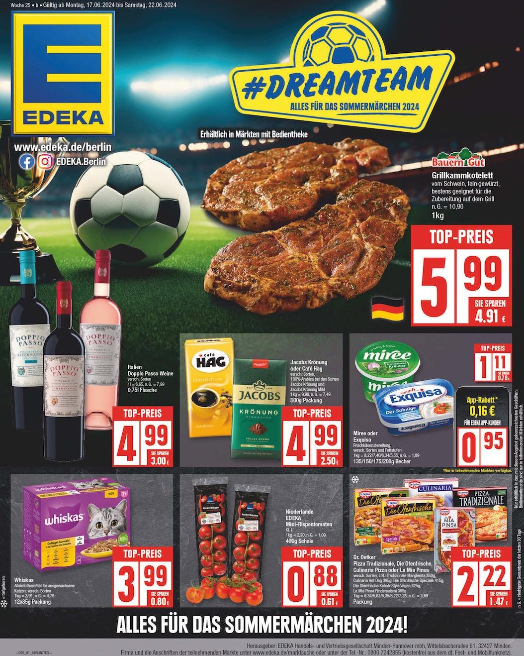 Edeka Prospekt ab Montag - Berlin Seite 1