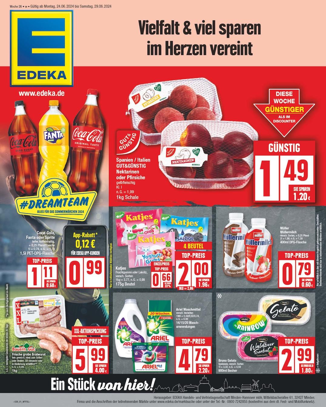 Edeka Prospekt ab Montag - Niedersachsen Seite 1