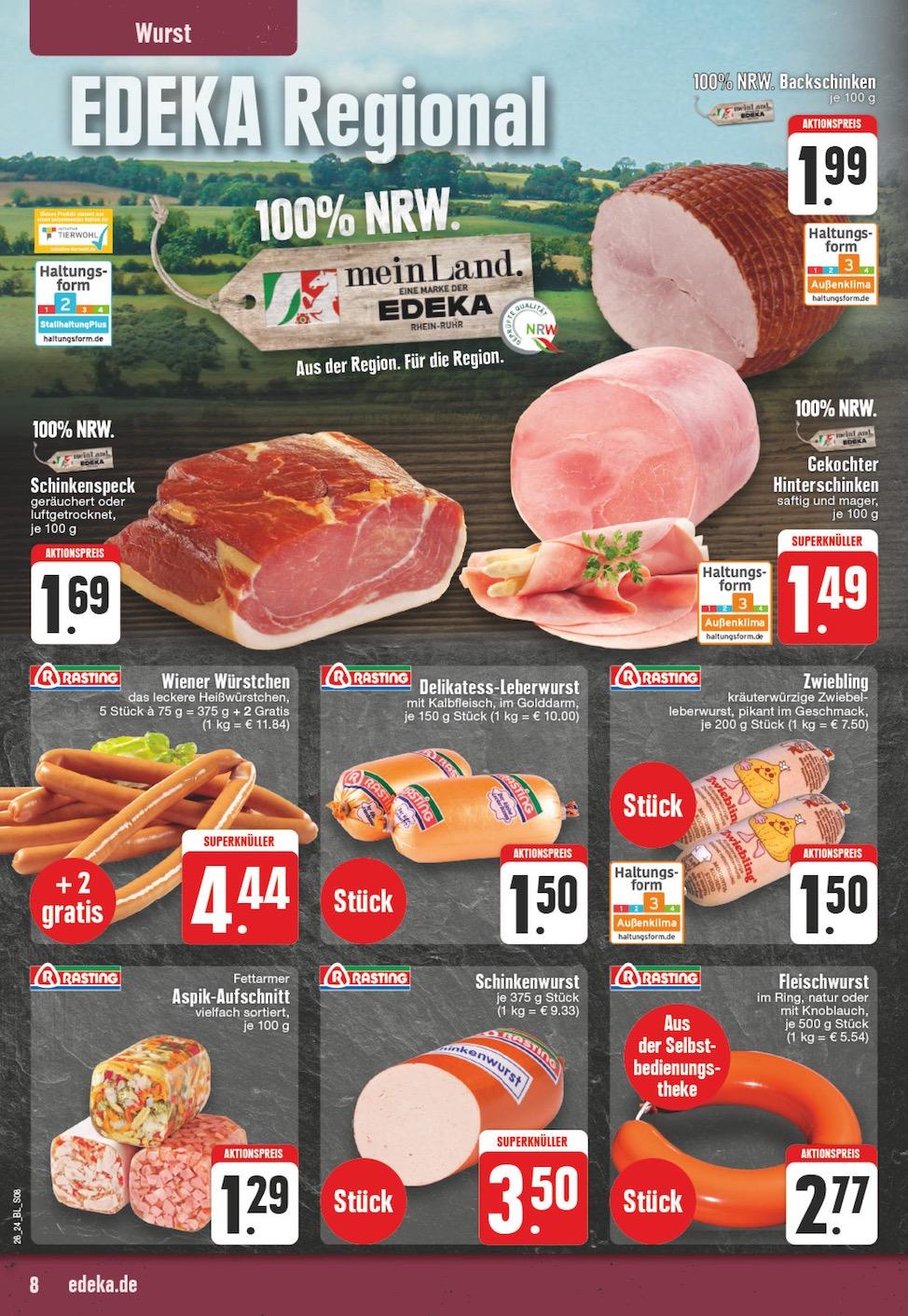 Edeka Prospekt ab Montag - Nordrhein - Westfalen Seite 8