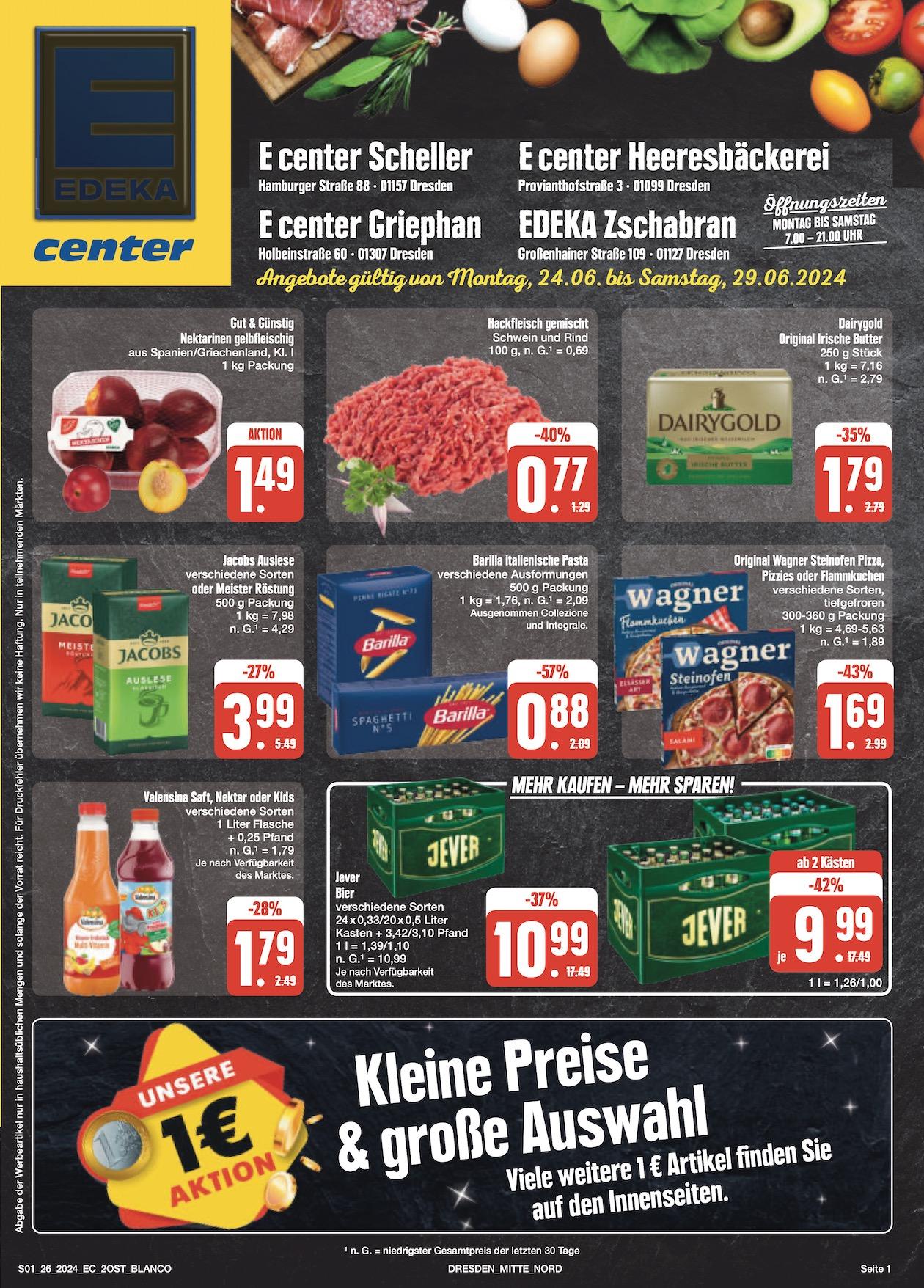 Edeka Prospekt ab Montag - Sachsen Seite 1