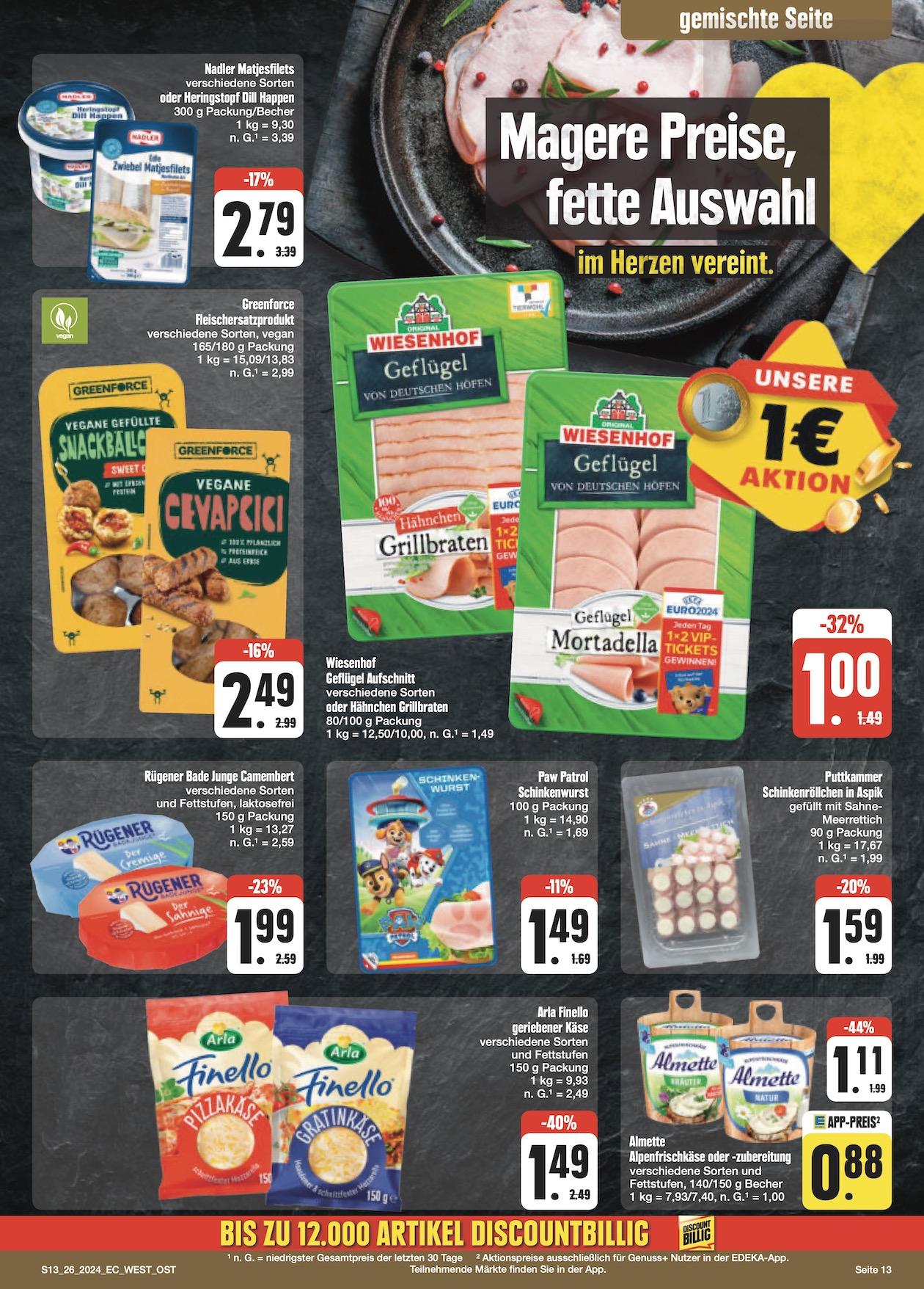 Edeka Prospekt ab Montag - Sachsen Seite 13