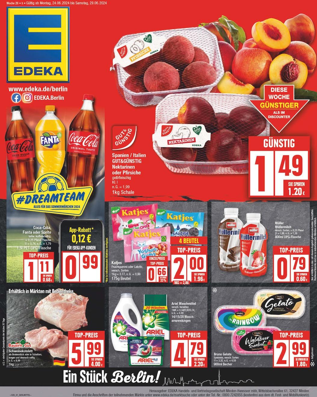 Edeka Prospekt ab Montag - Berlin Seite 1