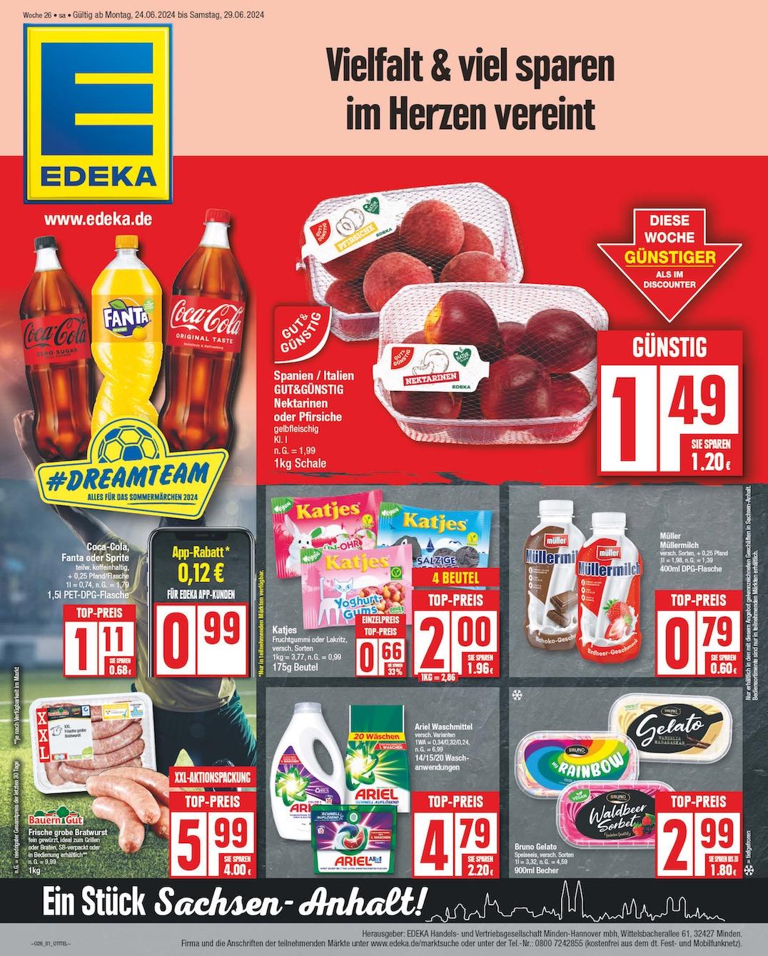 Edeka Prospekt ab Montag - Sachsen-Anhalt Seite 1