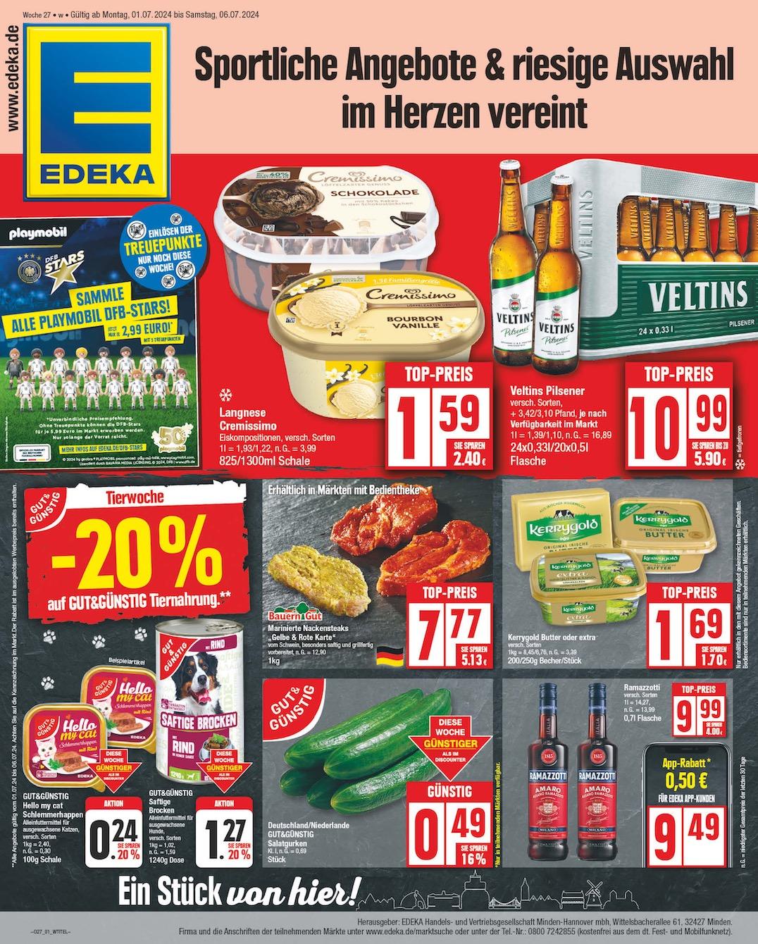 Edeka Prospekt ab Montag - Niedersachsen Seite 1