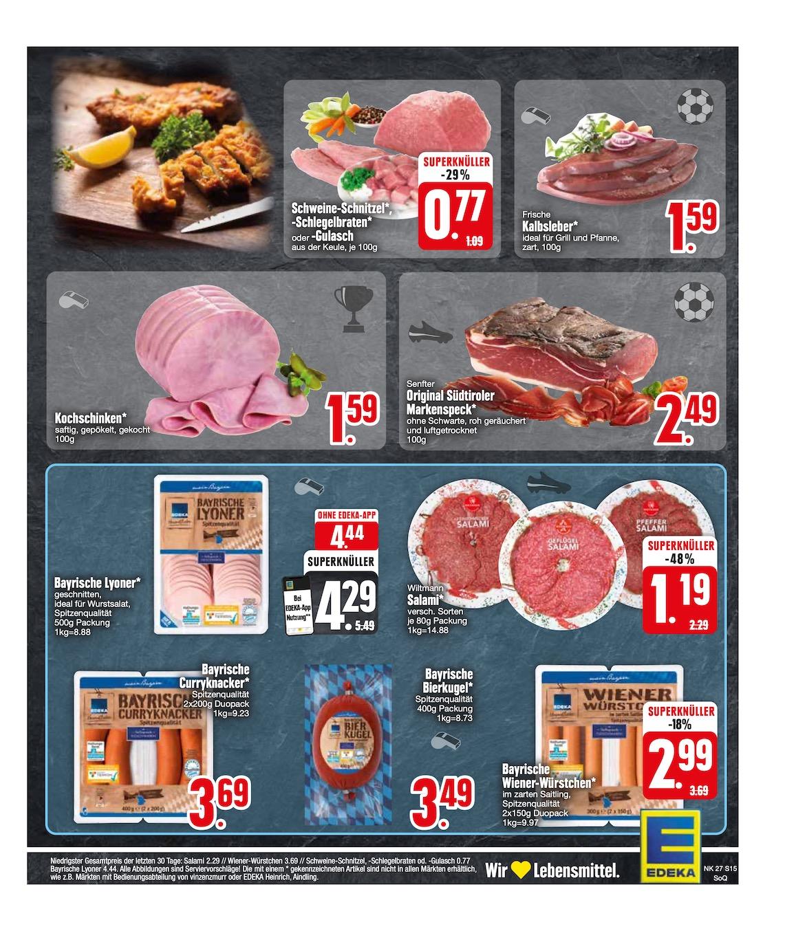 Edeka Prospekt ab Montag - Bayern Süd Seite 15