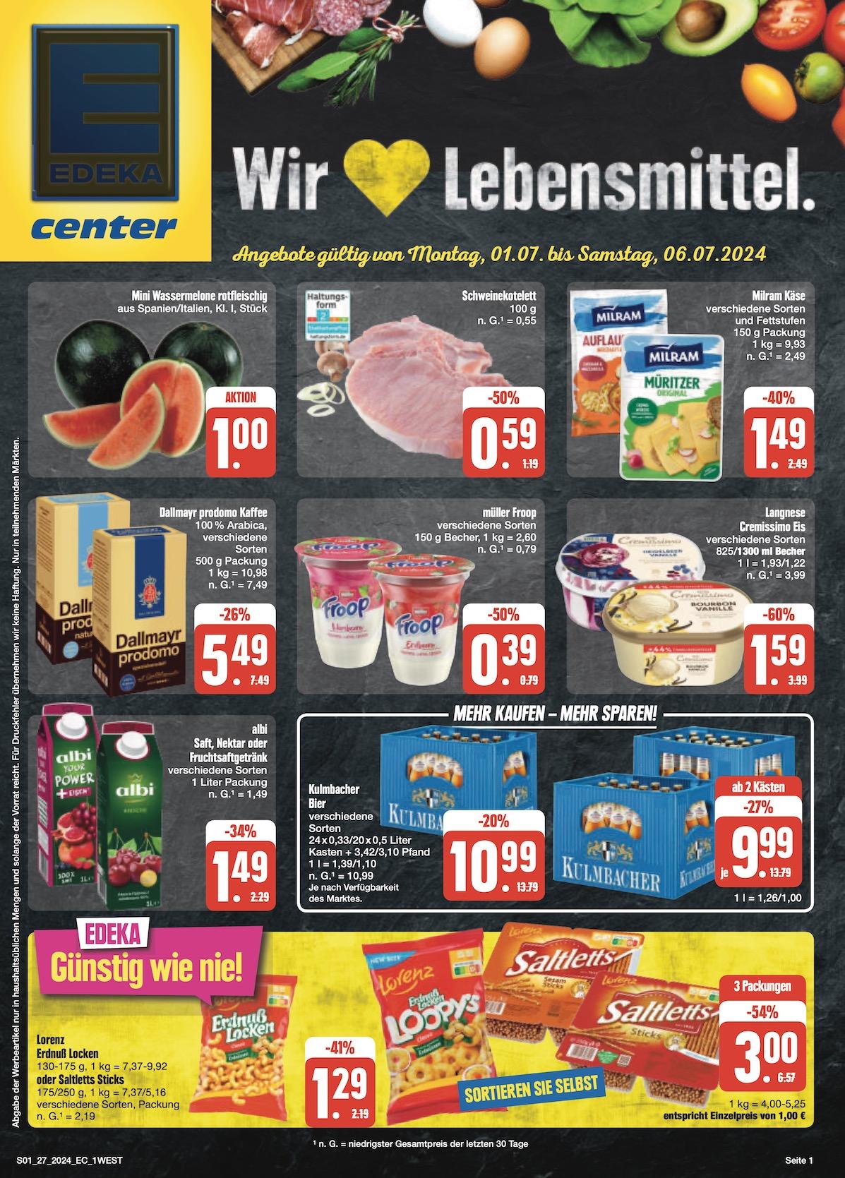 Edeka Prospekt ab Montag - Bayern Nord Seite 1