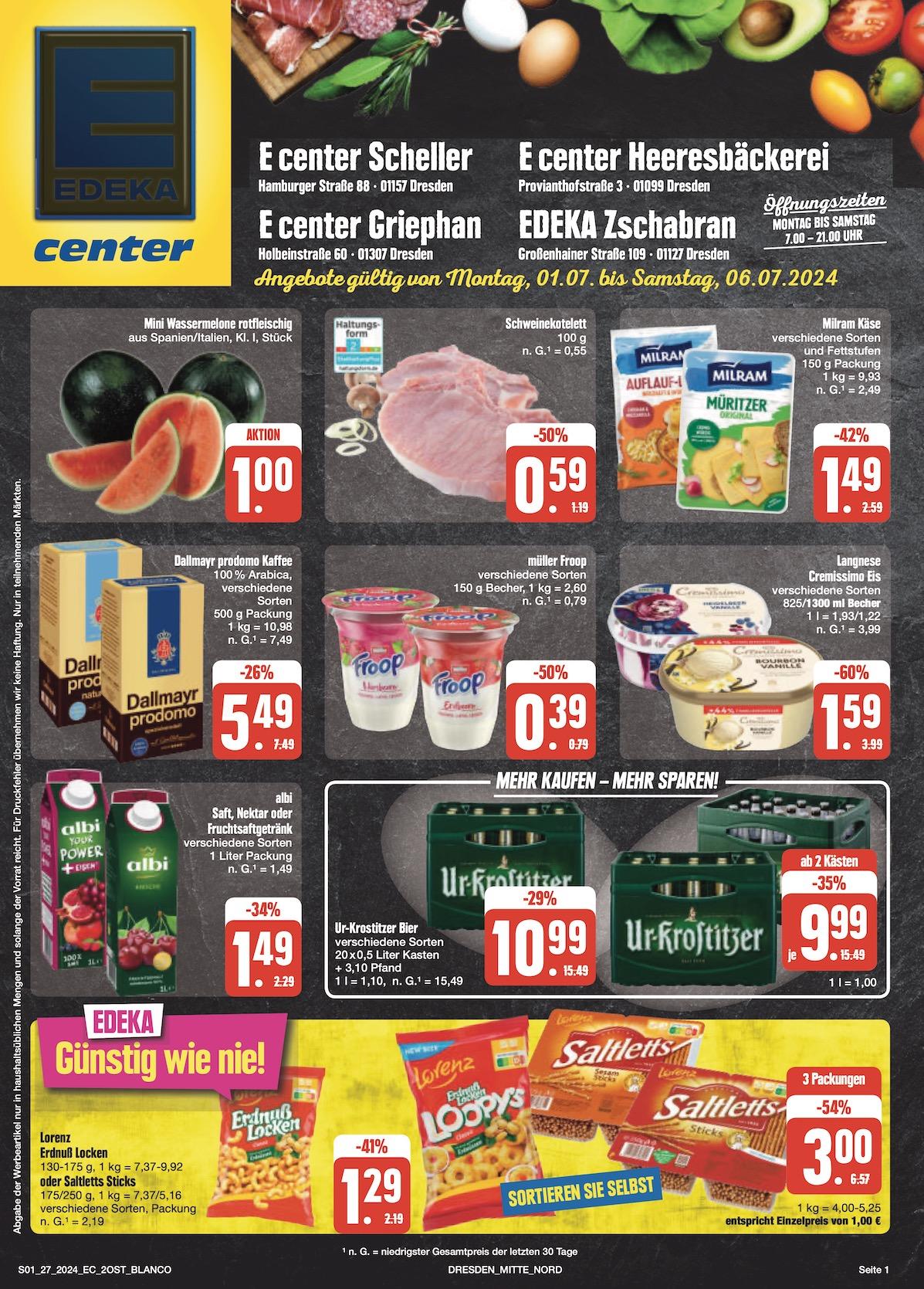 Edeka Prospekt ab Montag - Sachsen Seite 1