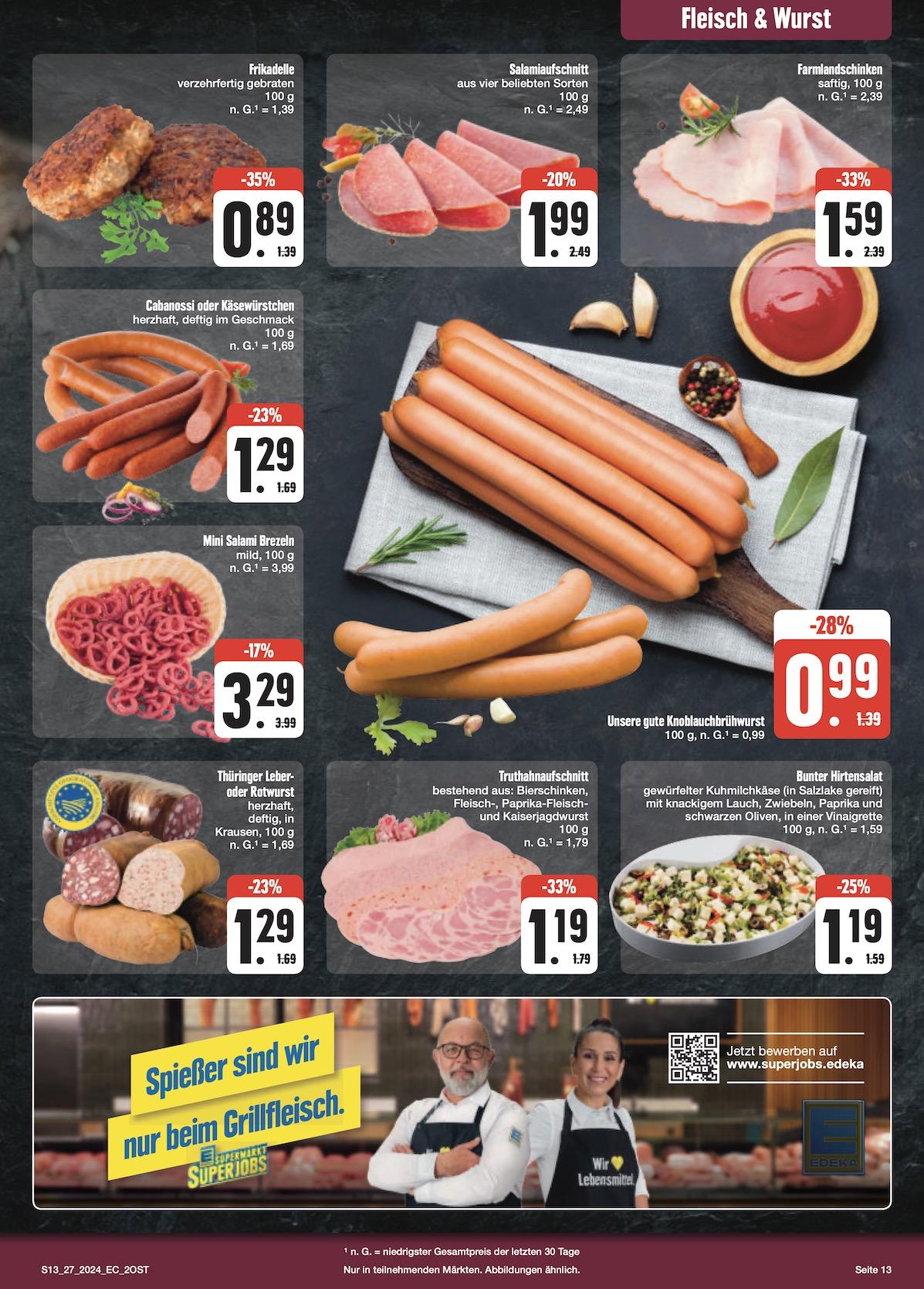 Edeka Prospekt ab Montag - Sachsen Seite 13