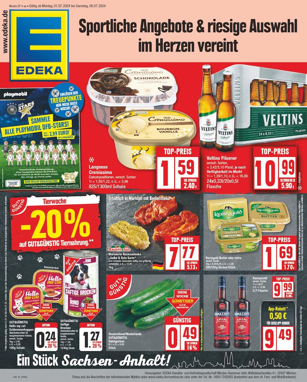 Edeka Prospekt ab Montag - Sachsen-Anhalt Seite 1