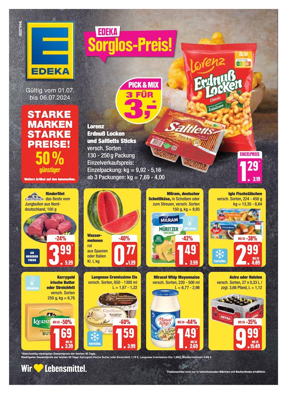 Edeka Prospekt ab Montag - Schleswig - Holstein Seite 1