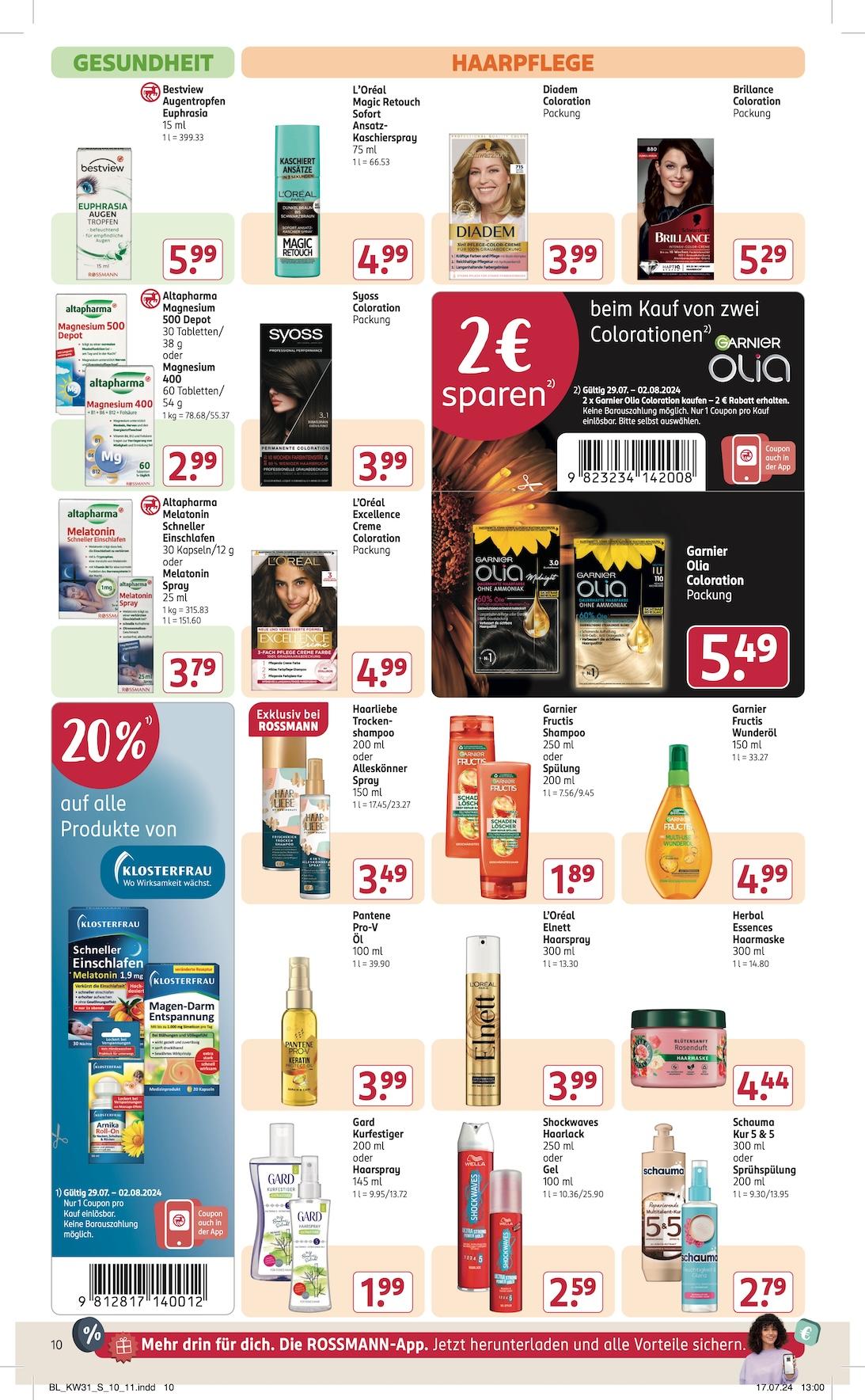 Rossmann Aktueller Prospekt ab Montag Seite 10
