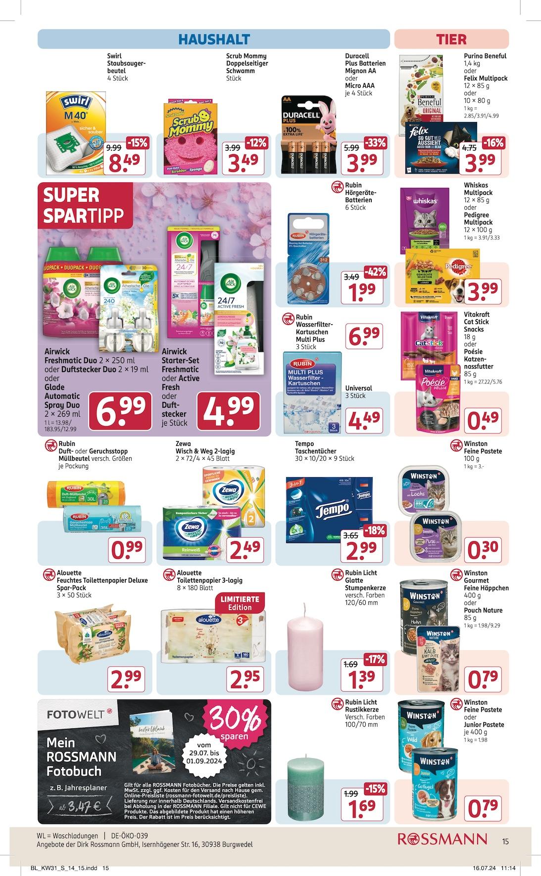 Rossmann Aktueller Prospekt ab Montag Seite 15