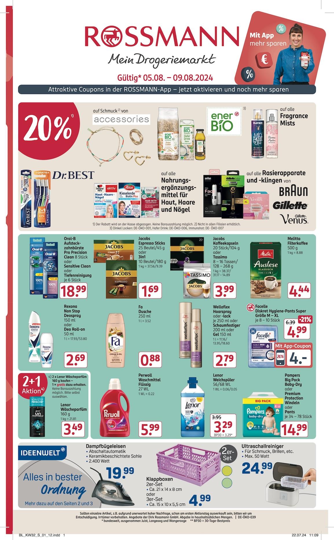 Rossmann Aktueller Prospekt ab Montag Seite 1