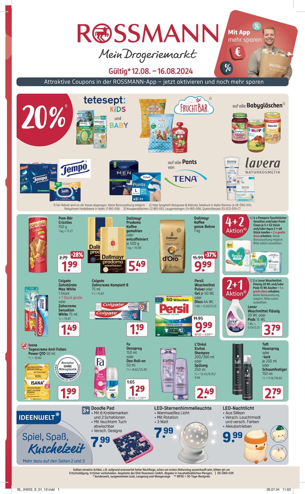 Rossmann Aktueller Prospekt ab Montag Seite 1