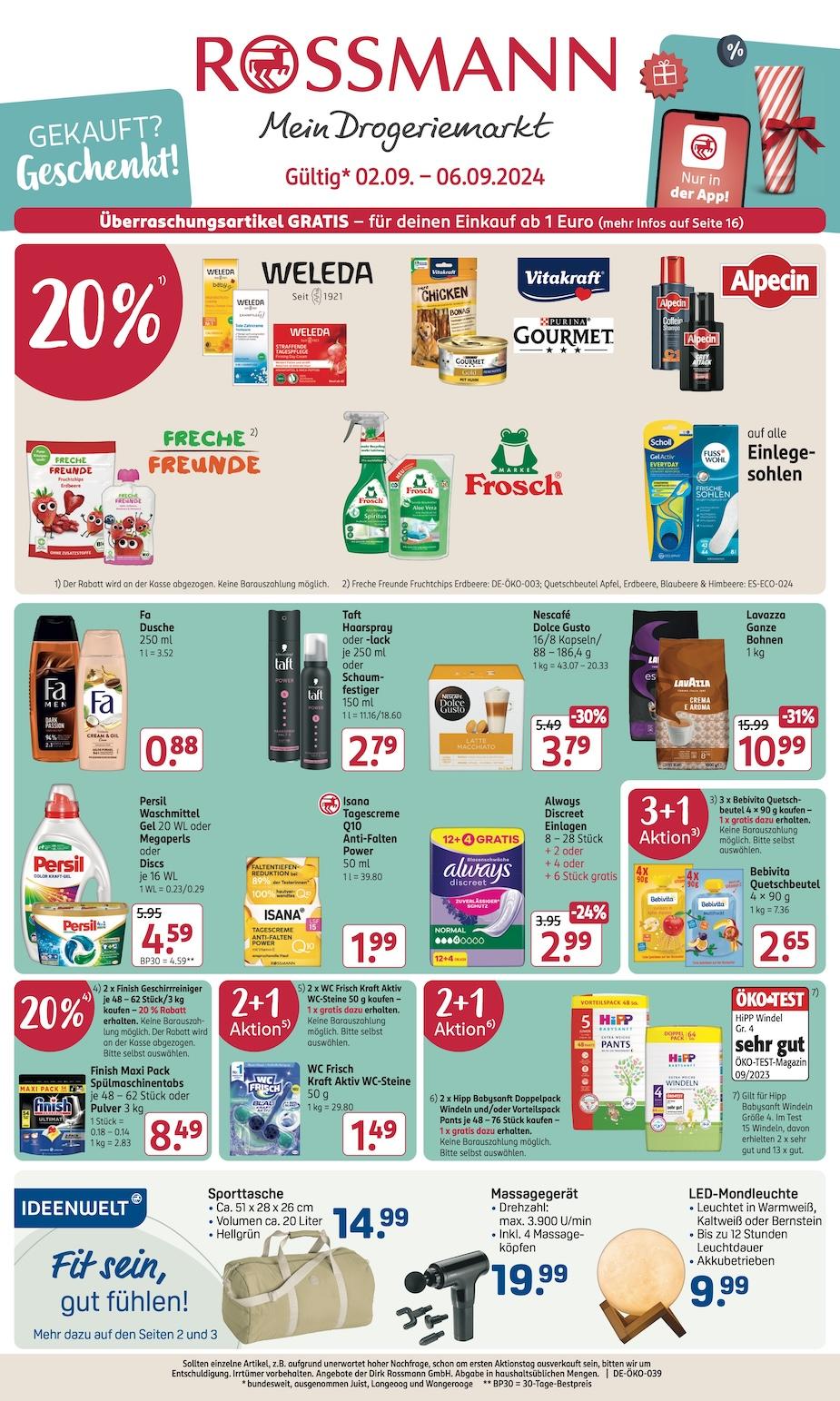 Rossmann Aktueller Prospekt ab Montag Seite 1