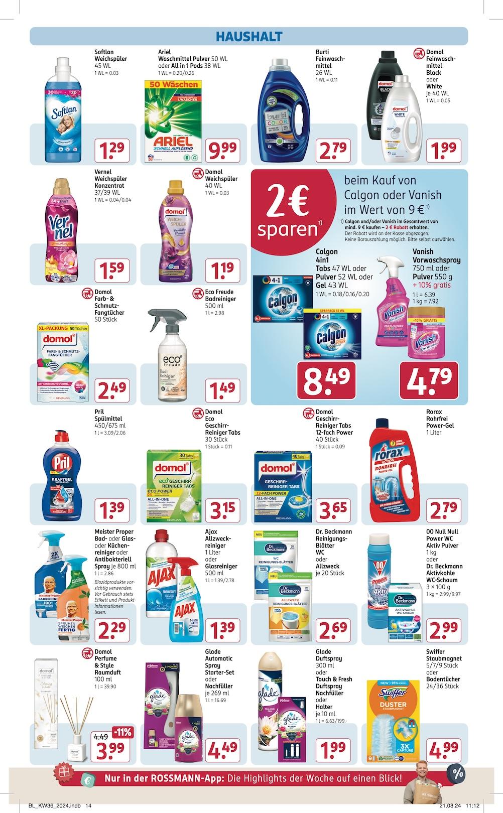 Rossmann Aktueller Prospekt ab Montag Seite 14