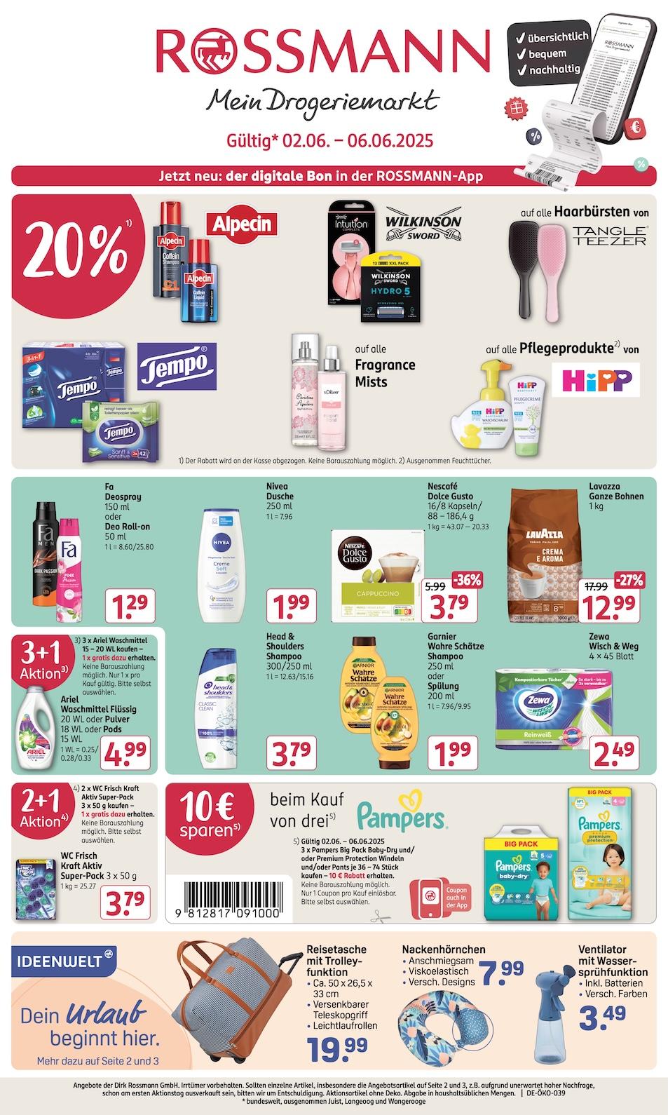 Rossmann Aktueller Prospekt ab Montag Seite 1