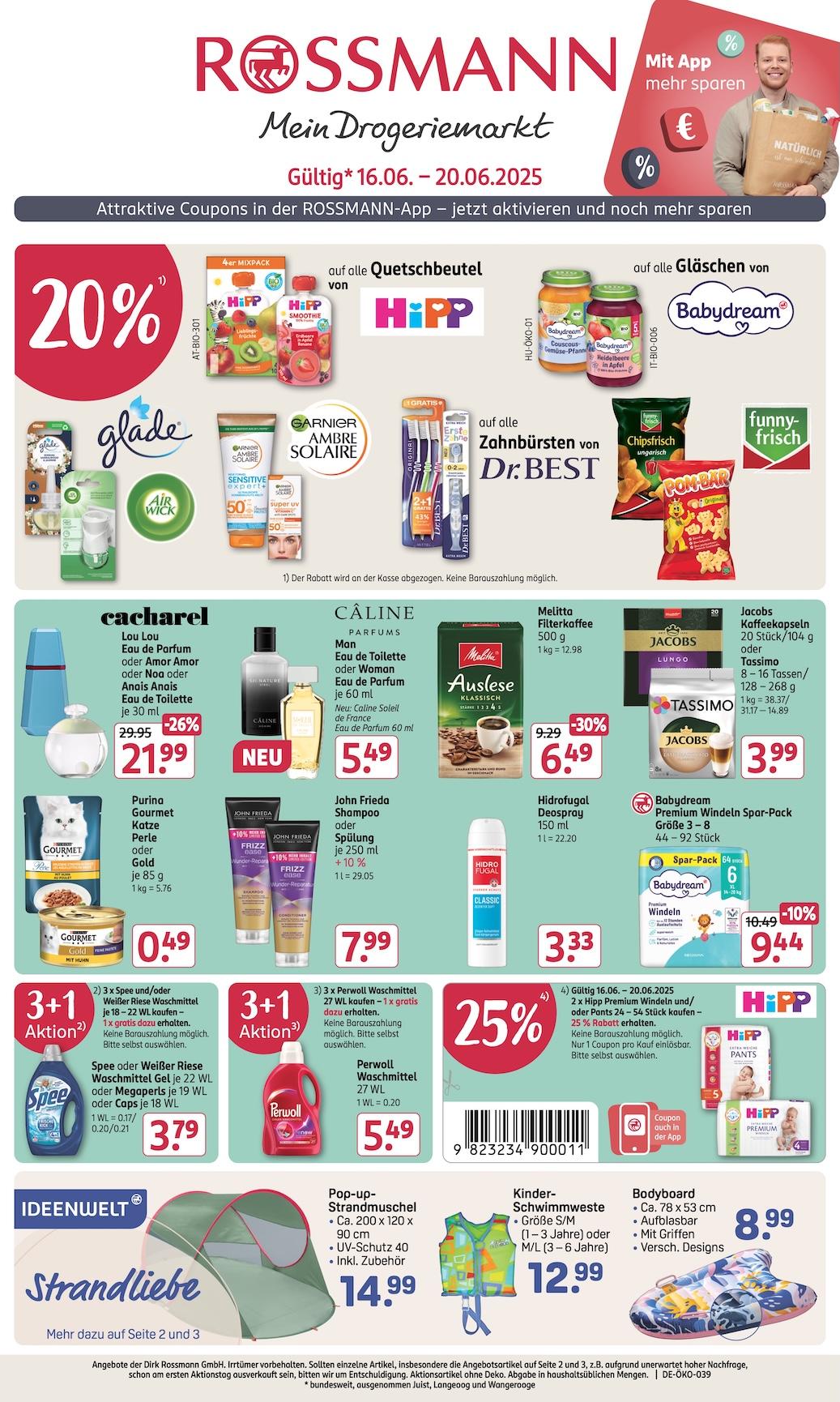 Rossmann Aktueller Prospekt ab Montag Seite 1