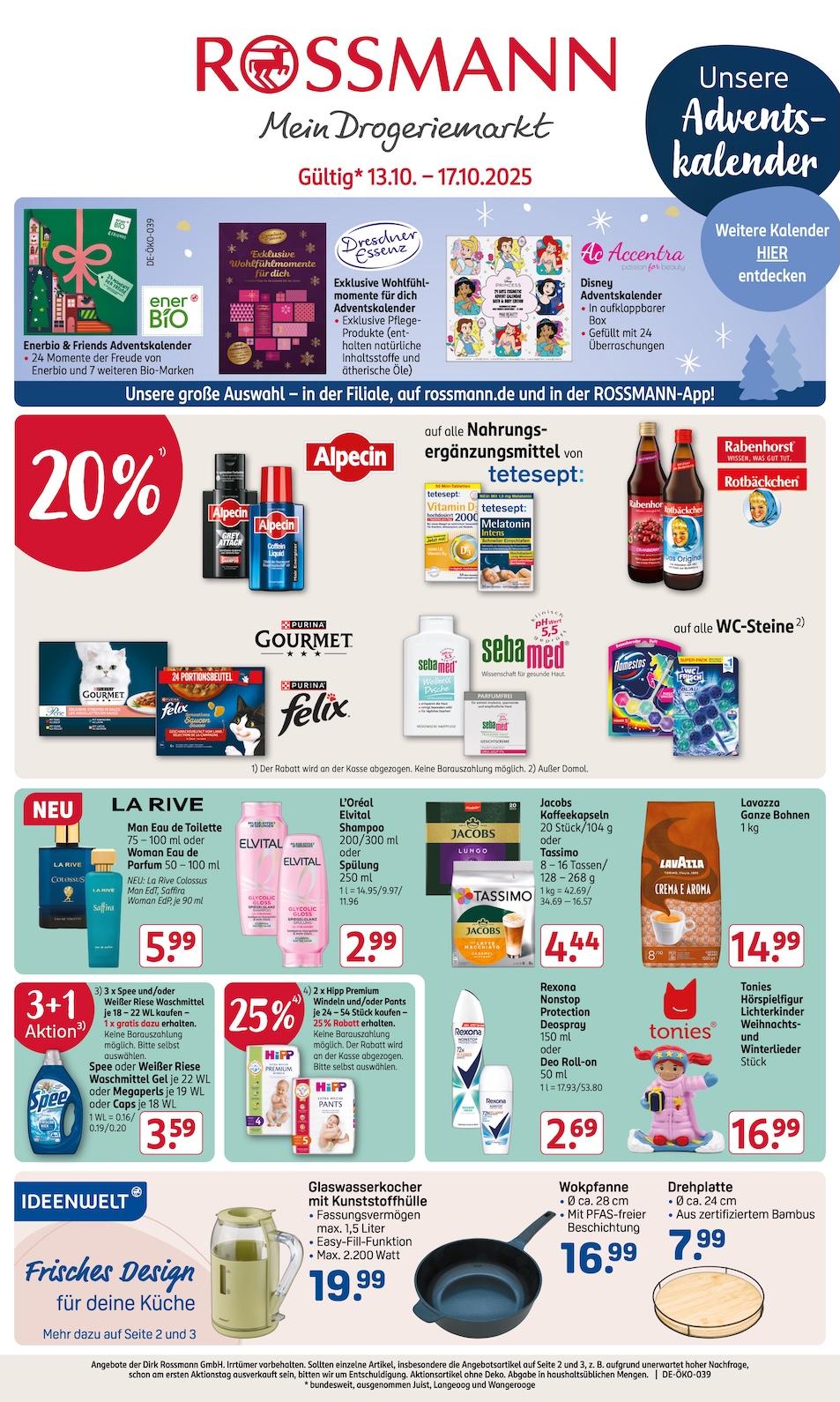Rossmann Aktueller Prospekt ab Montag Seite 1
