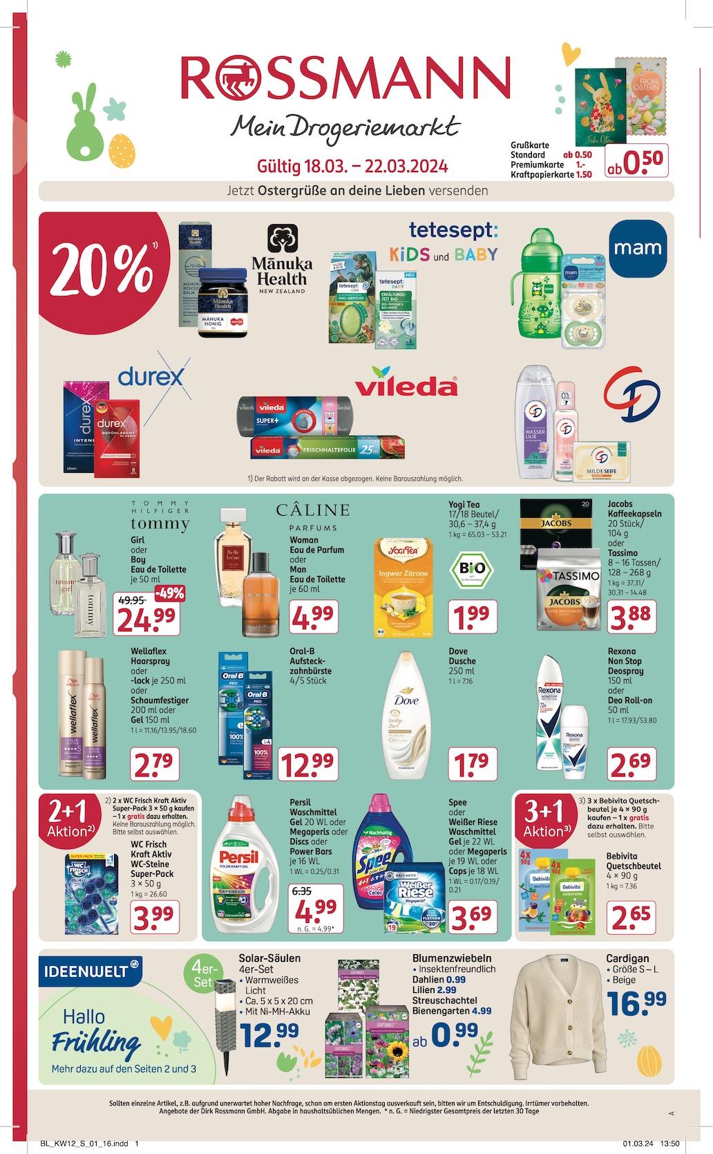 Rossmann Aktueller Prospekt ab Montag Seite 1