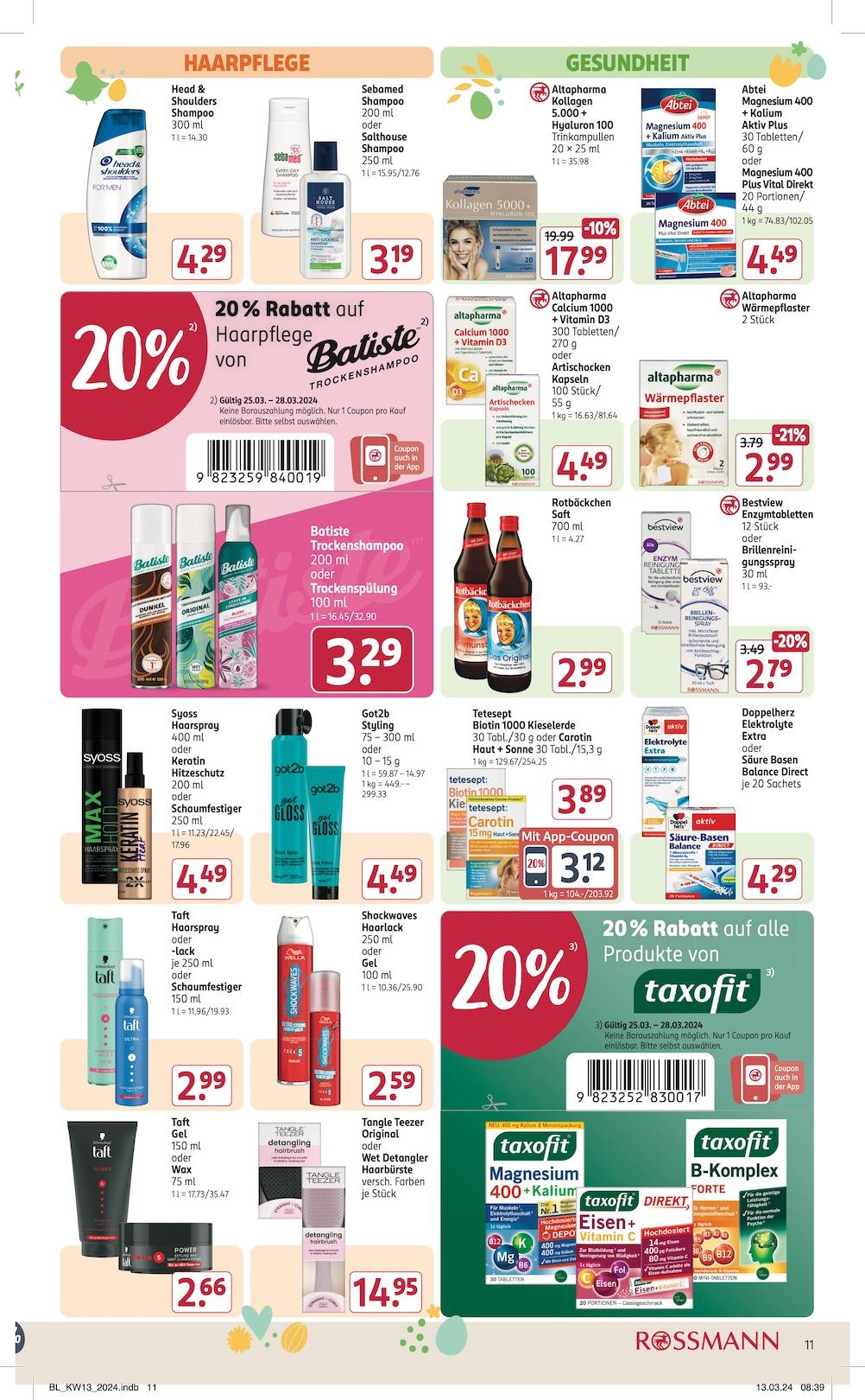 Rossmann Aktueller Prospekt ab Montag Seite 11