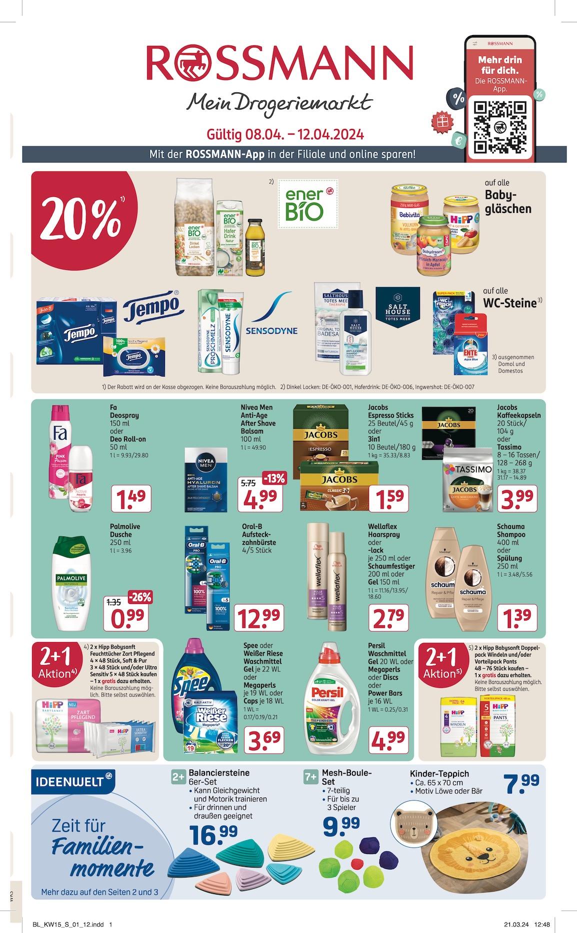 Rossmann Aktueller Prospekt ab Montag Seite 1