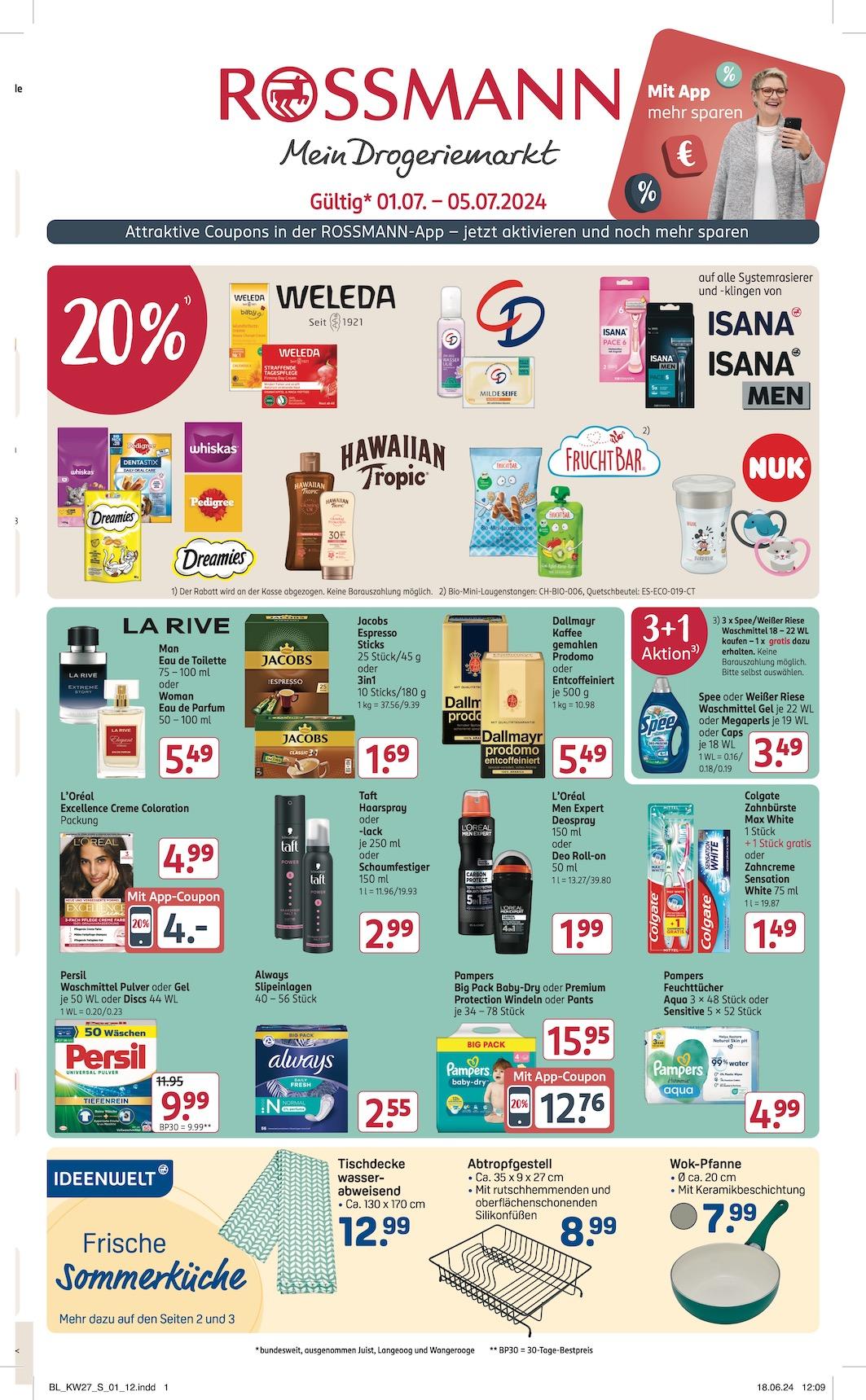 Rossmann Aktueller Prospekt ab Montag Seite 1