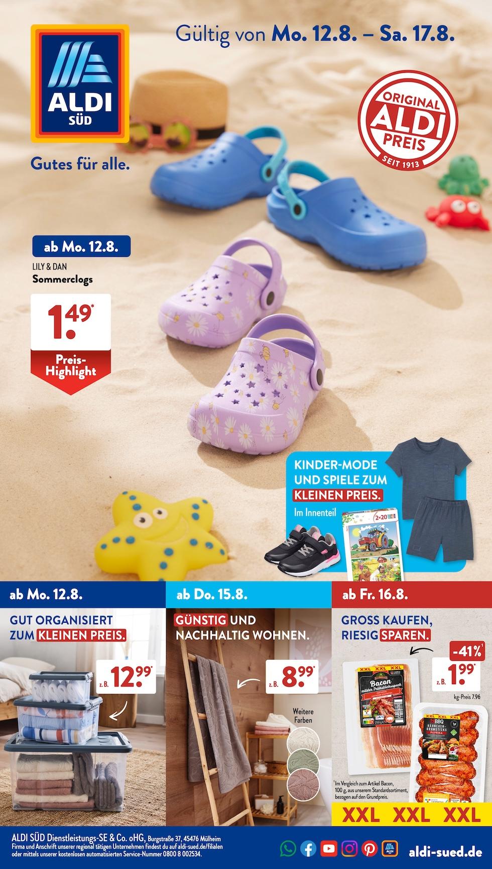 Aldi Aldi Süd Prospekt ab Montag Seite 1
