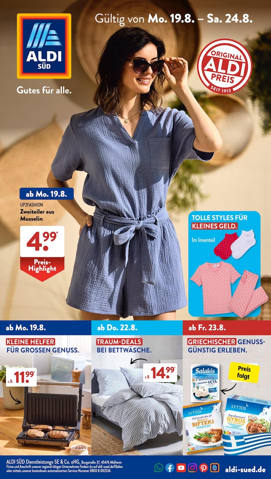 Aldi Aldi Süd Prospekt ab Montag Seite 1