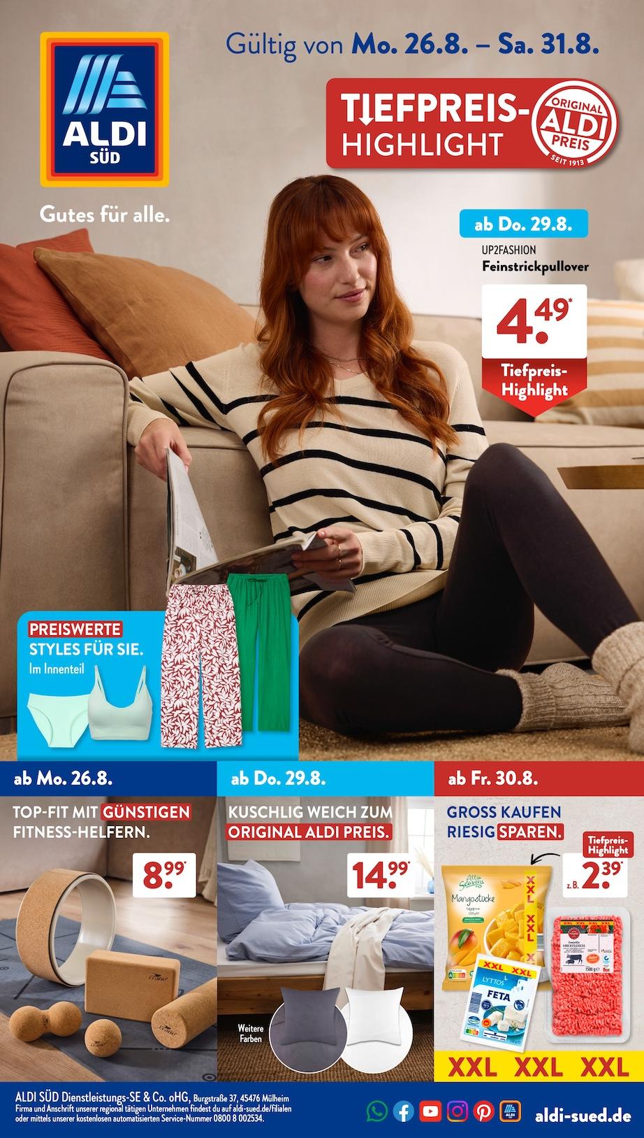 Aldi Aldi Süd Prospekt ab Montag Seite 1