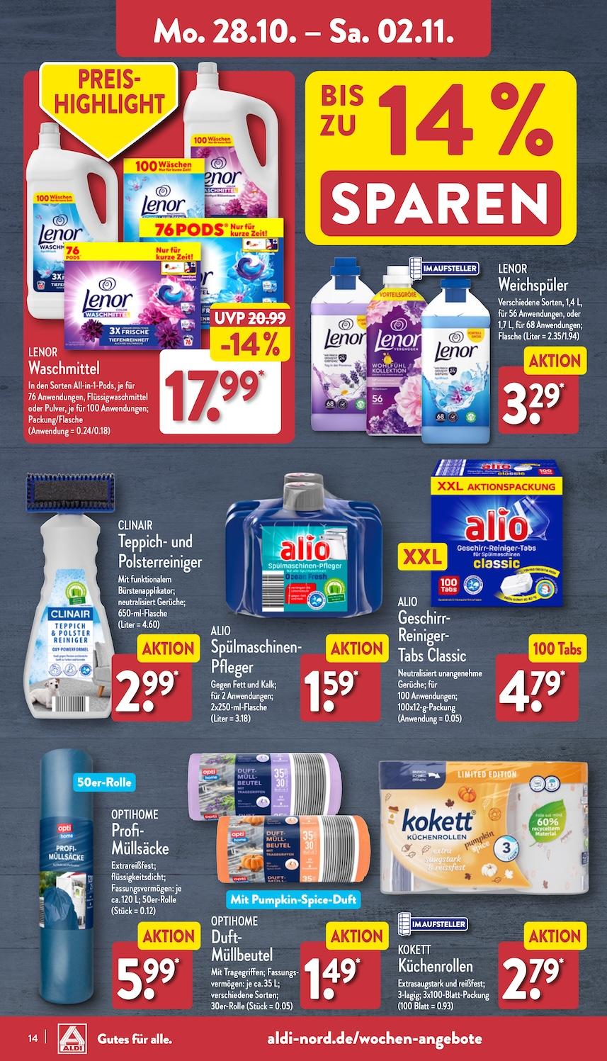 Aldi Aldi Nord Prospekt ab Montag Seite 14
