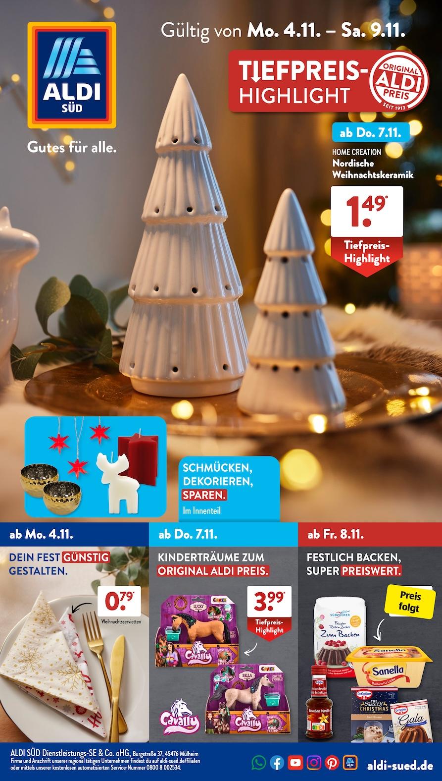 Aldi Aldi Süd Prospekt ab Montag Seite 1