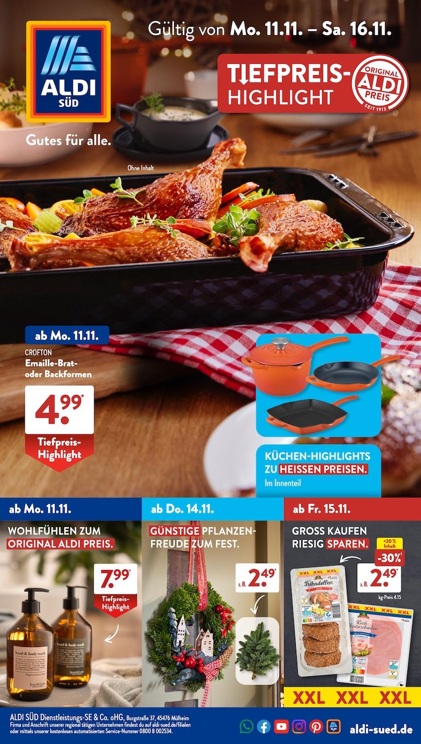 Aldi Aldi Süd Prospekt ab Montag Seite 1