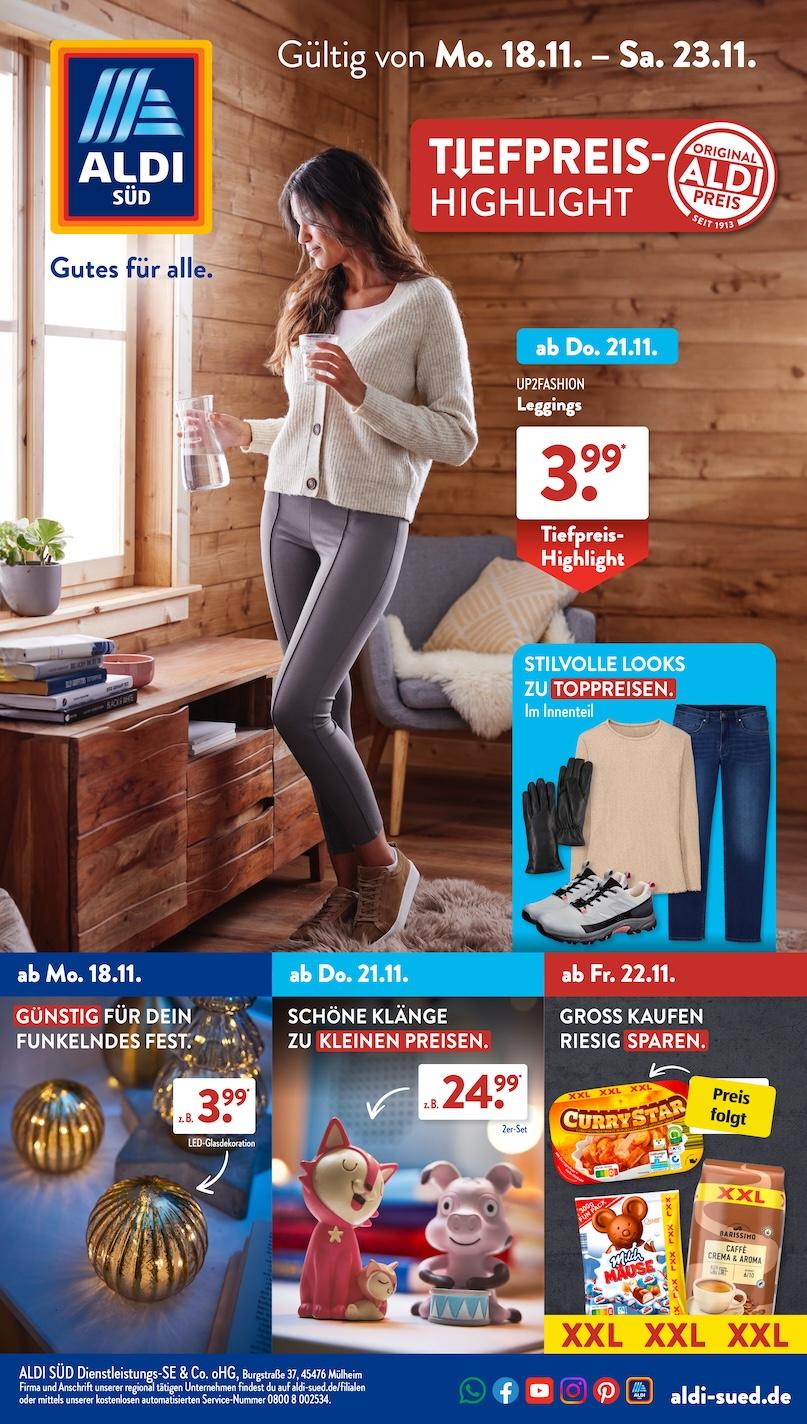 Aldi Aldi Süd Prospekt ab Montag Seite 1