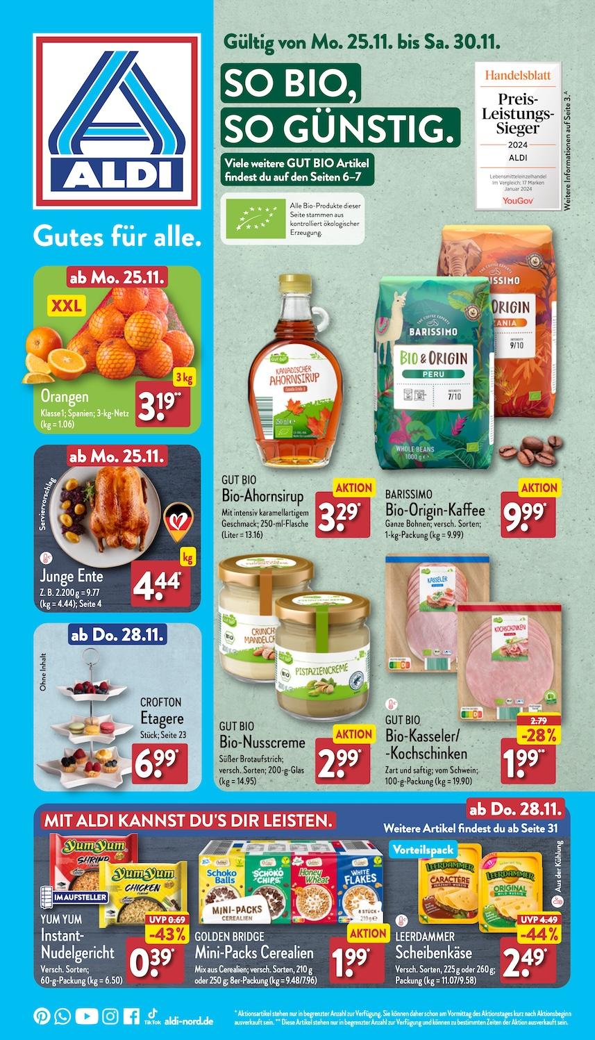 Aldi Aldi Nord Prospekt ab Montag Seite 1