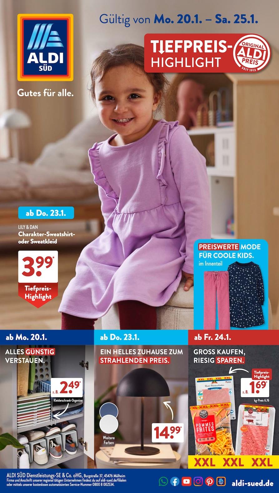 Aldi Aldi Süd Prospekt ab Montag Seite 1