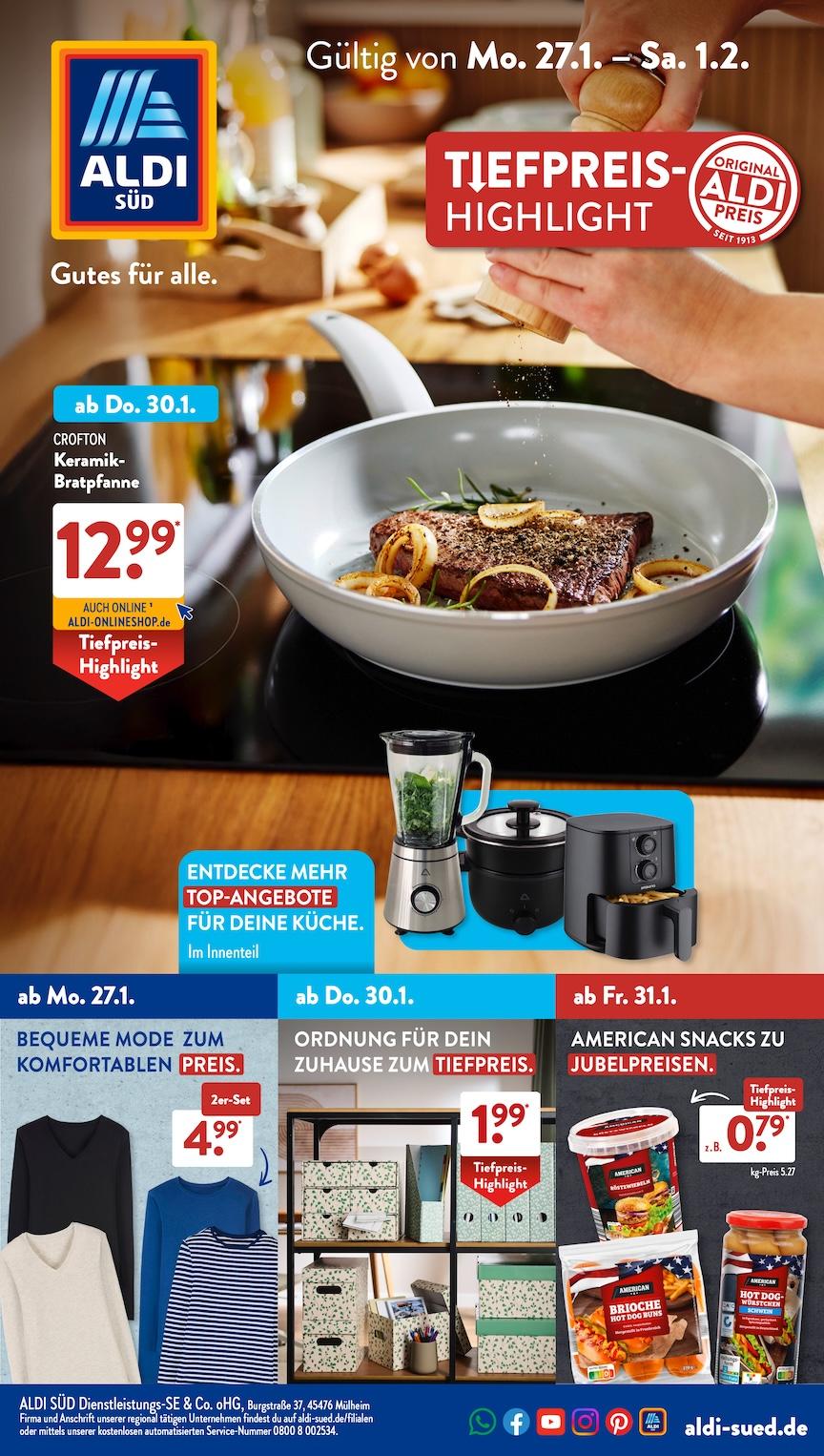 Aldi Aldi Süd Prospekt ab Montag Seite 1
