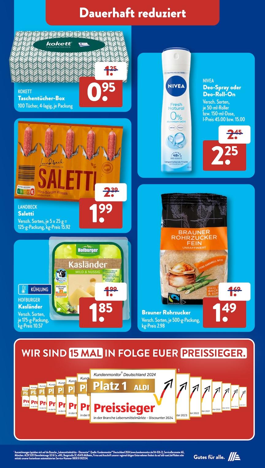 Aldi Aldi Süd Prospekt ab Montag Seite 24
