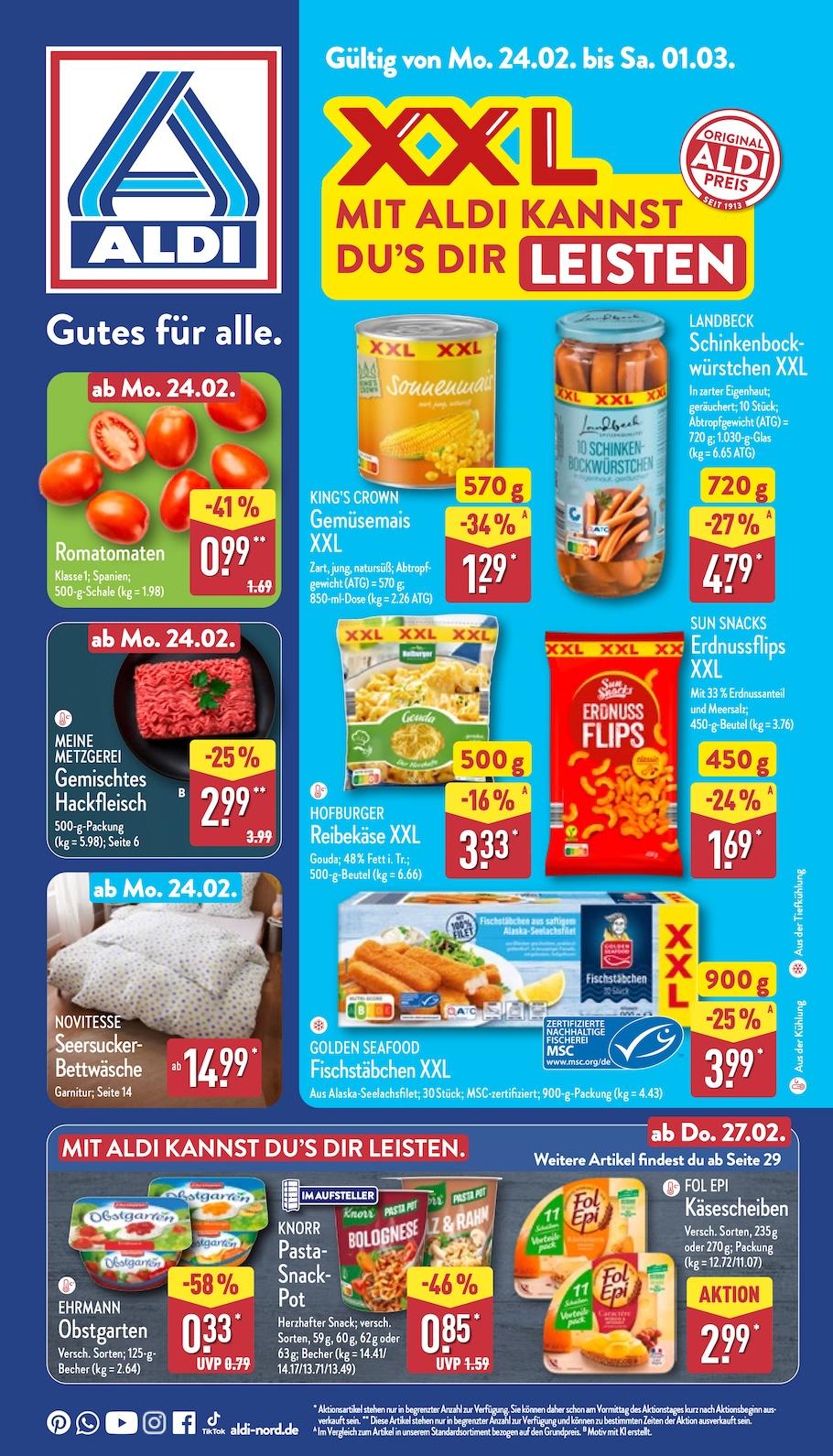 Aldi Aldi Nord Prospekt ab Montag Seite 1