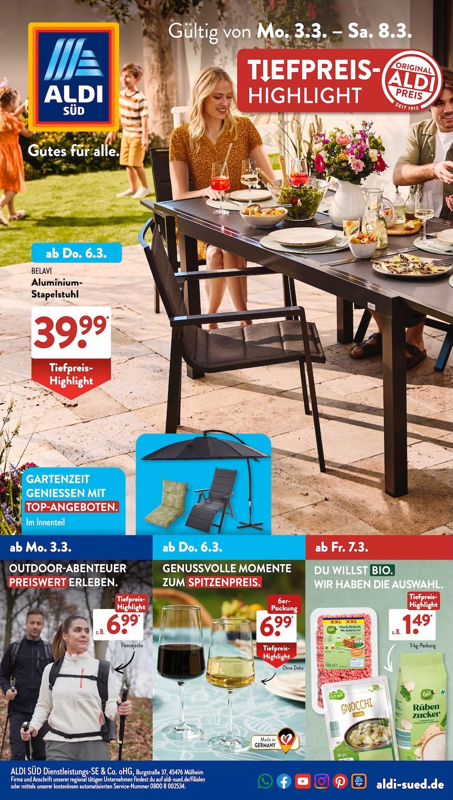 Aldi Aldi Süd Prospekt ab Montag Seite 1