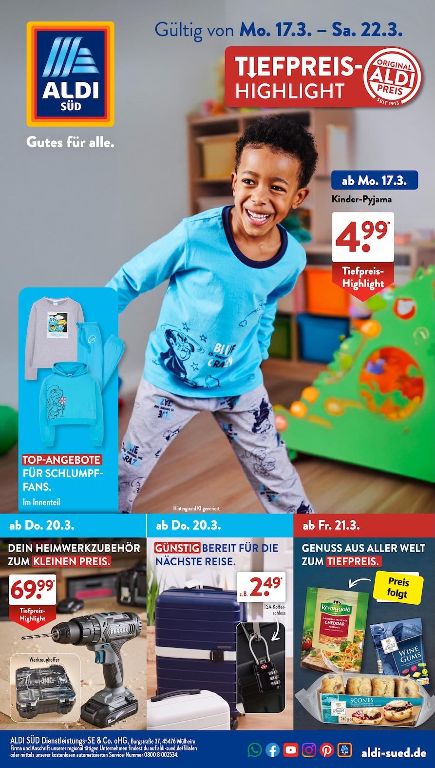 Aldi Aldi Süd Prospekt ab Montag Seite 1