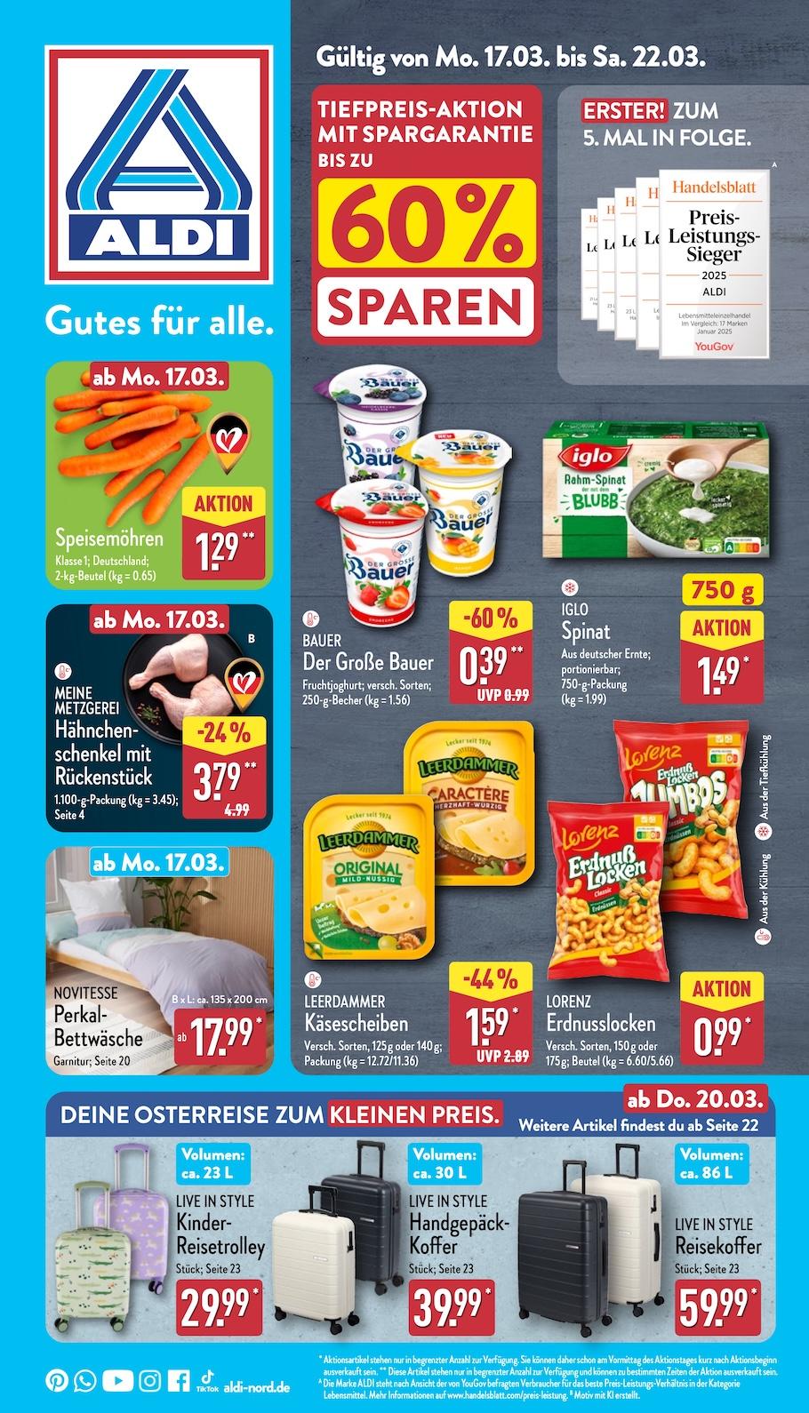 Aldi Aldi Nord Prospekt ab Montag Seite 1