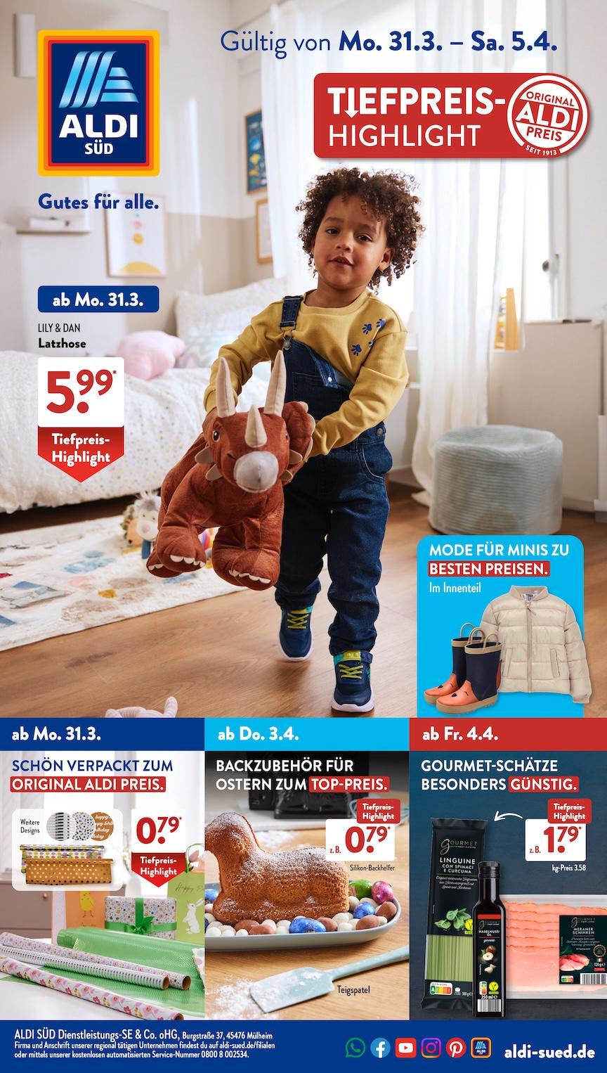 Aldi Aldi Süd Prospekt ab Montag Seite 1